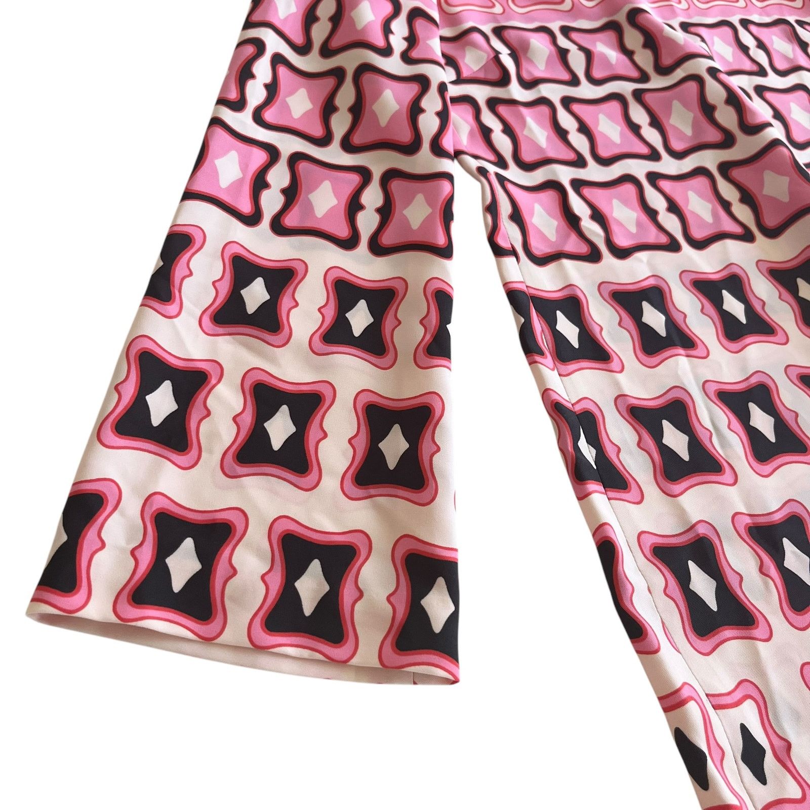 Zara Zara Pink Geometric Print Long Sleeve Resort Travel NWT Size XS / US 0-2 / IT 36-38 - 8 Thumbnail