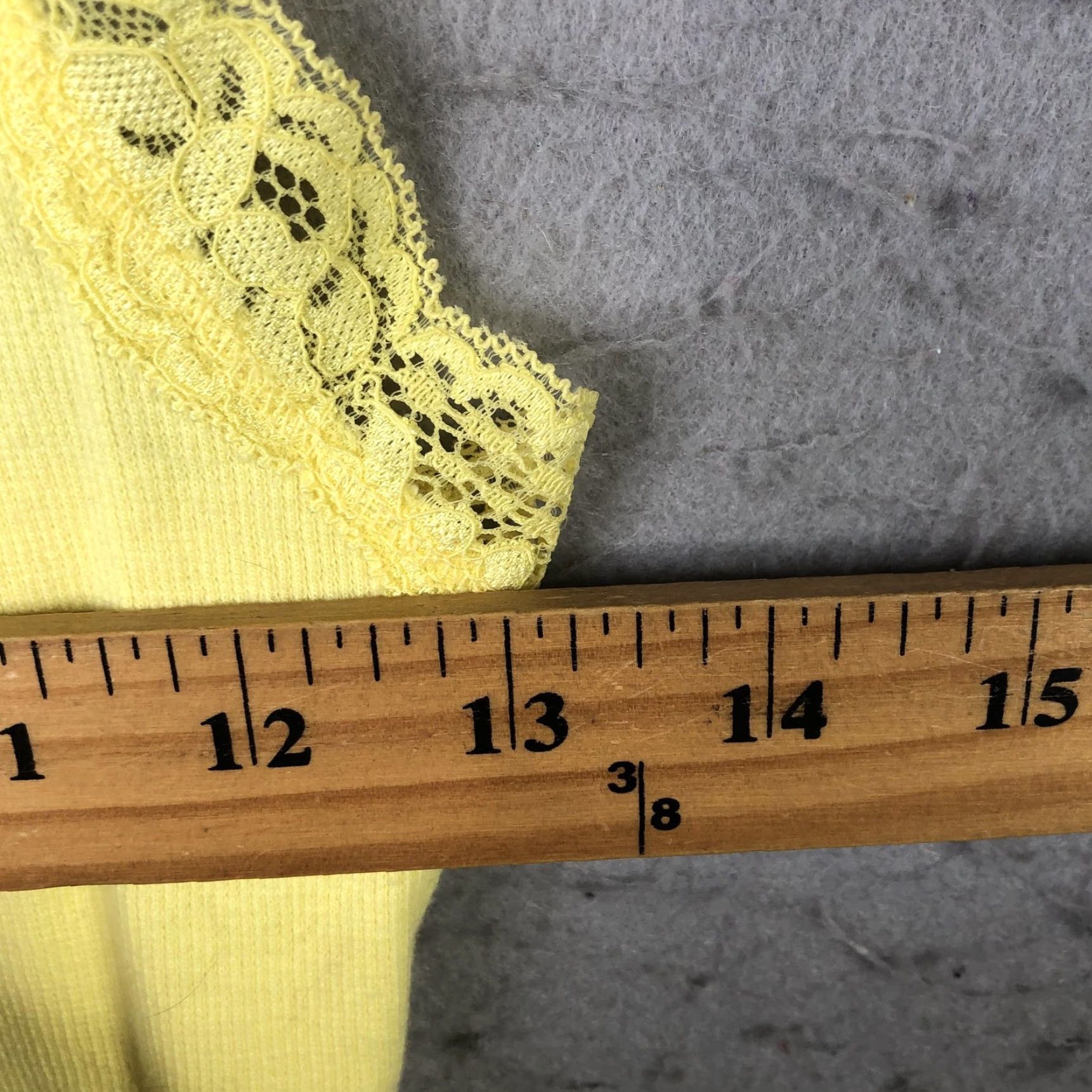 Faded Glory VINTAGE Faded Glory Camisole Tank Top Womens S Yellow Lace Trim Y2K Longline Size S / US 4 / IT 40 - 3 Thumbnail