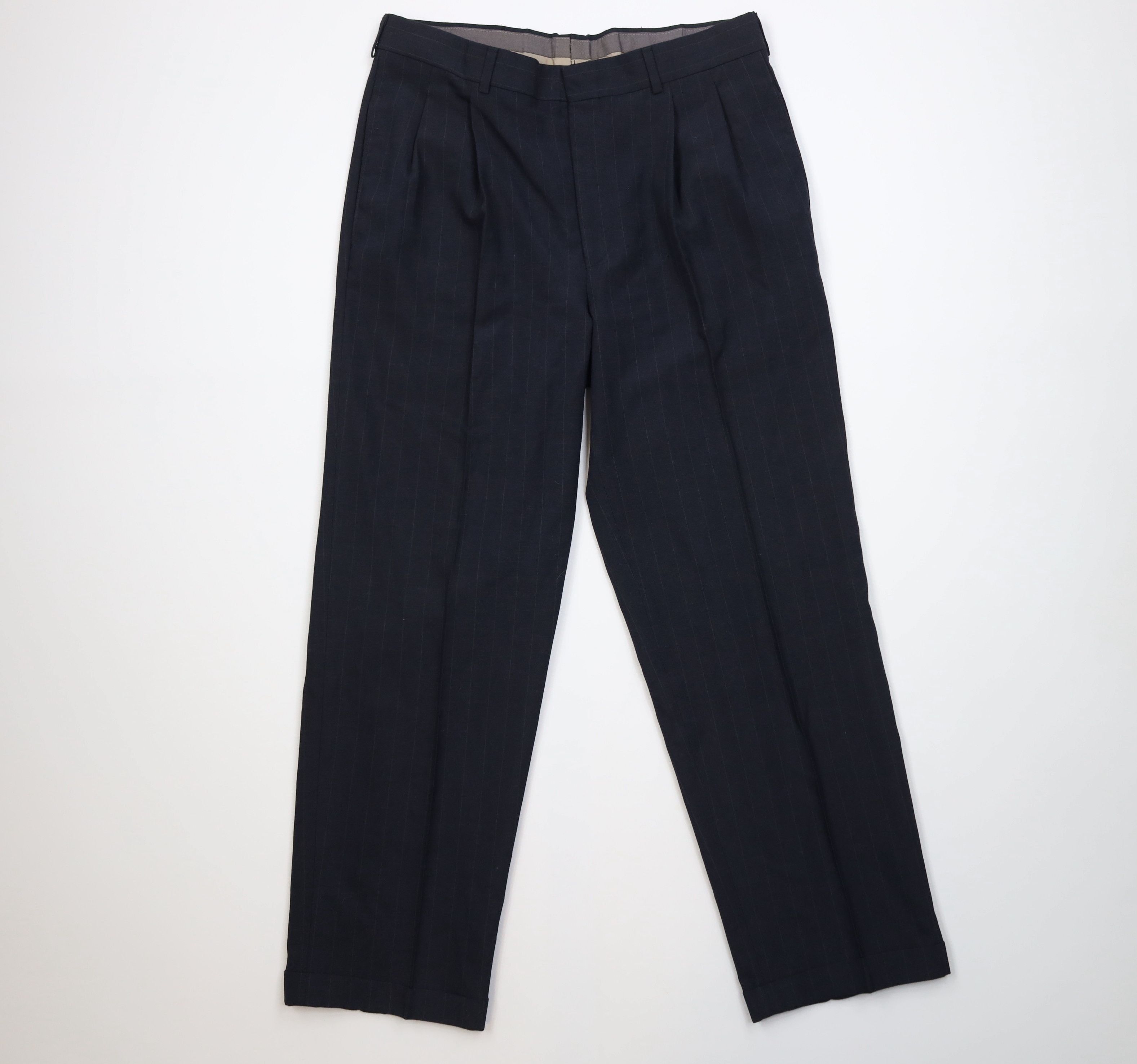 Levi's Vintage 90s Levis Pinstriped Wool Knit Chino Pants Trousers Size US 32 / EU 48 - 1 Thumbnail