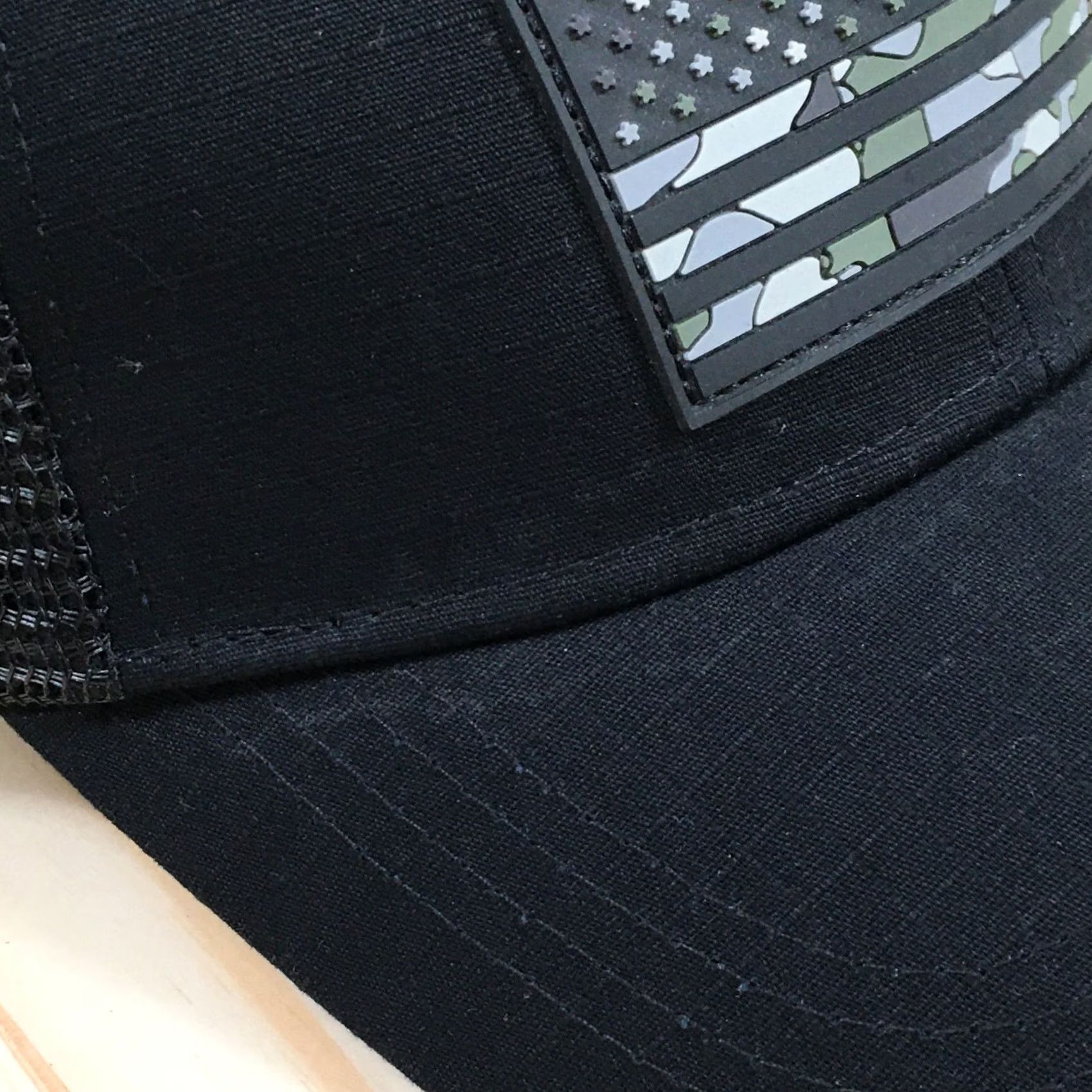 Vintage Highland Tactical Trucker Hat Cap Mens One Size Black American Flag Adjustable Size ONE SIZE - 5 Thumbnail
