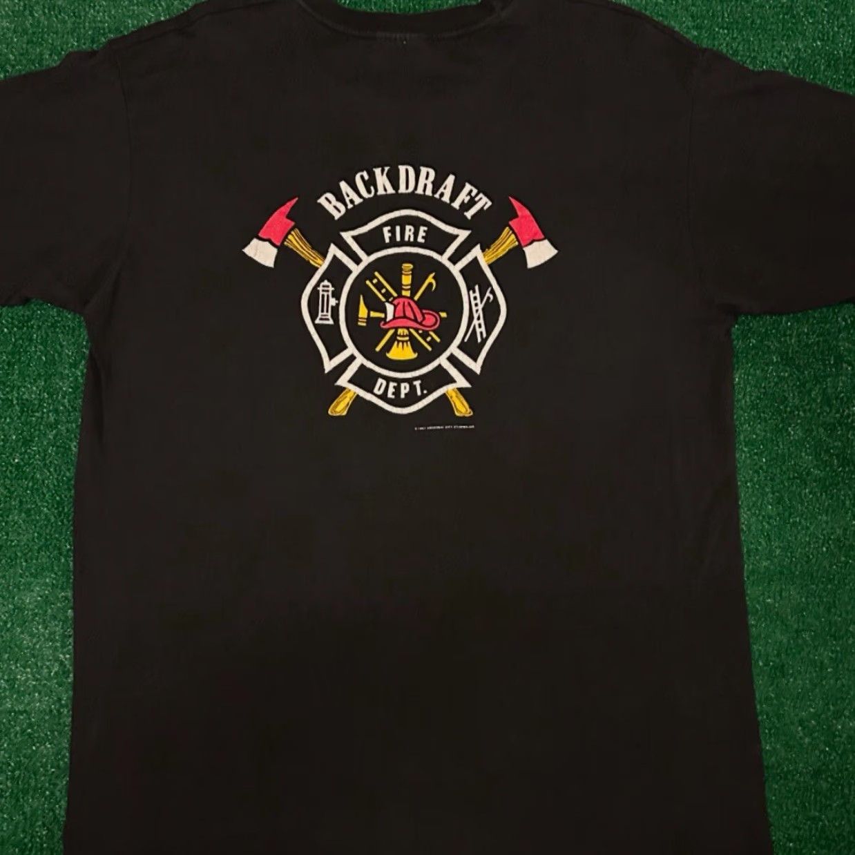 Vintage VINTAGE Universal Studios Backdraft Ride Movie Promo 1991 VTG Shirt Mens L 90s Movie Black Short Sleeve T-Shirt Size US L / EU 52-54 / 3 - 5 Thumbnail
