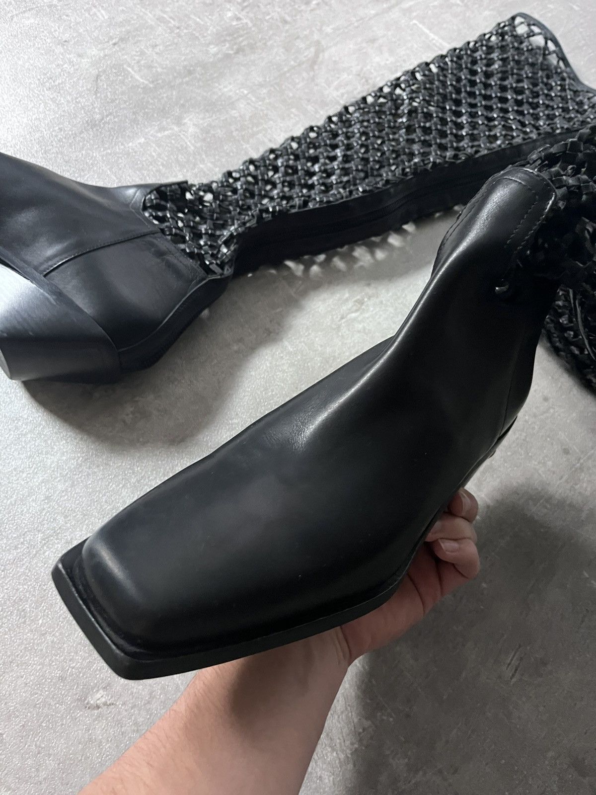 Ann Demeulemeester Ann Demeulemeester F/W 2019 Leather Net Boots Size US 10 / IT 40 - 8 Thumbnail
