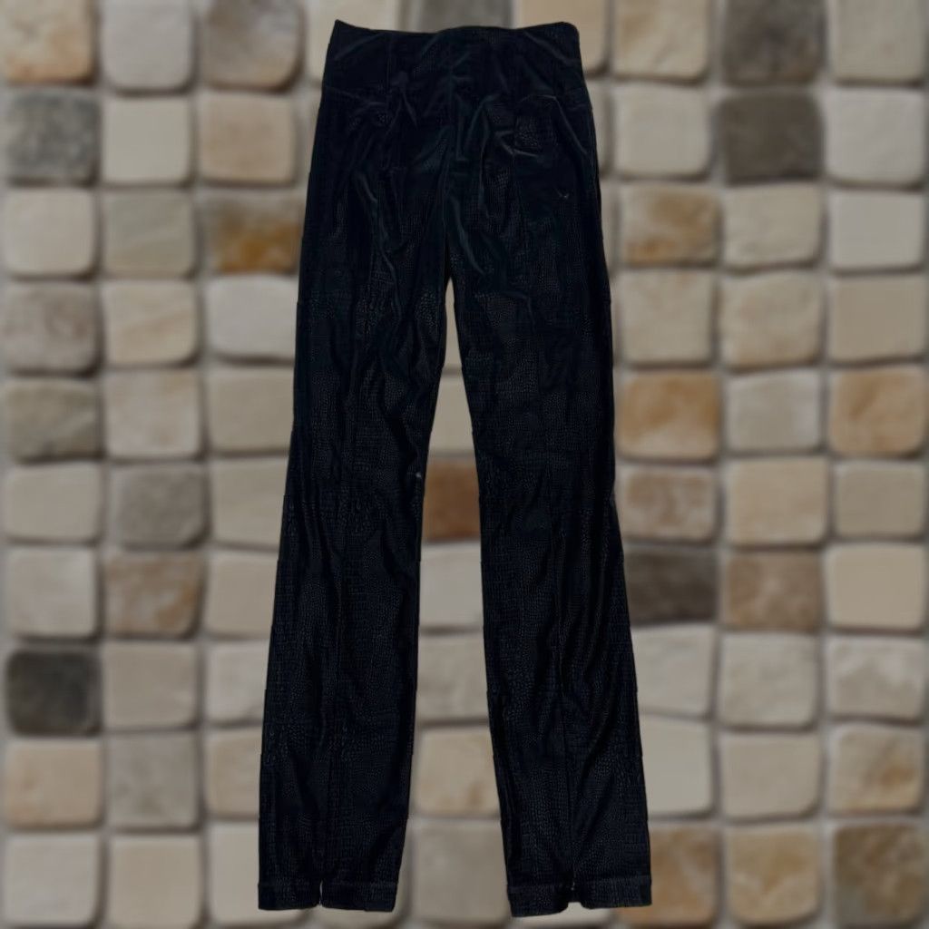 Good American Good American Pants Womens 2 Black Faux Snakeskin Straight Ankle High Rise Flat Front Size 2 Womens Black Pants Size 26" / US 2 / IT 38 - 1 Thumbnail
