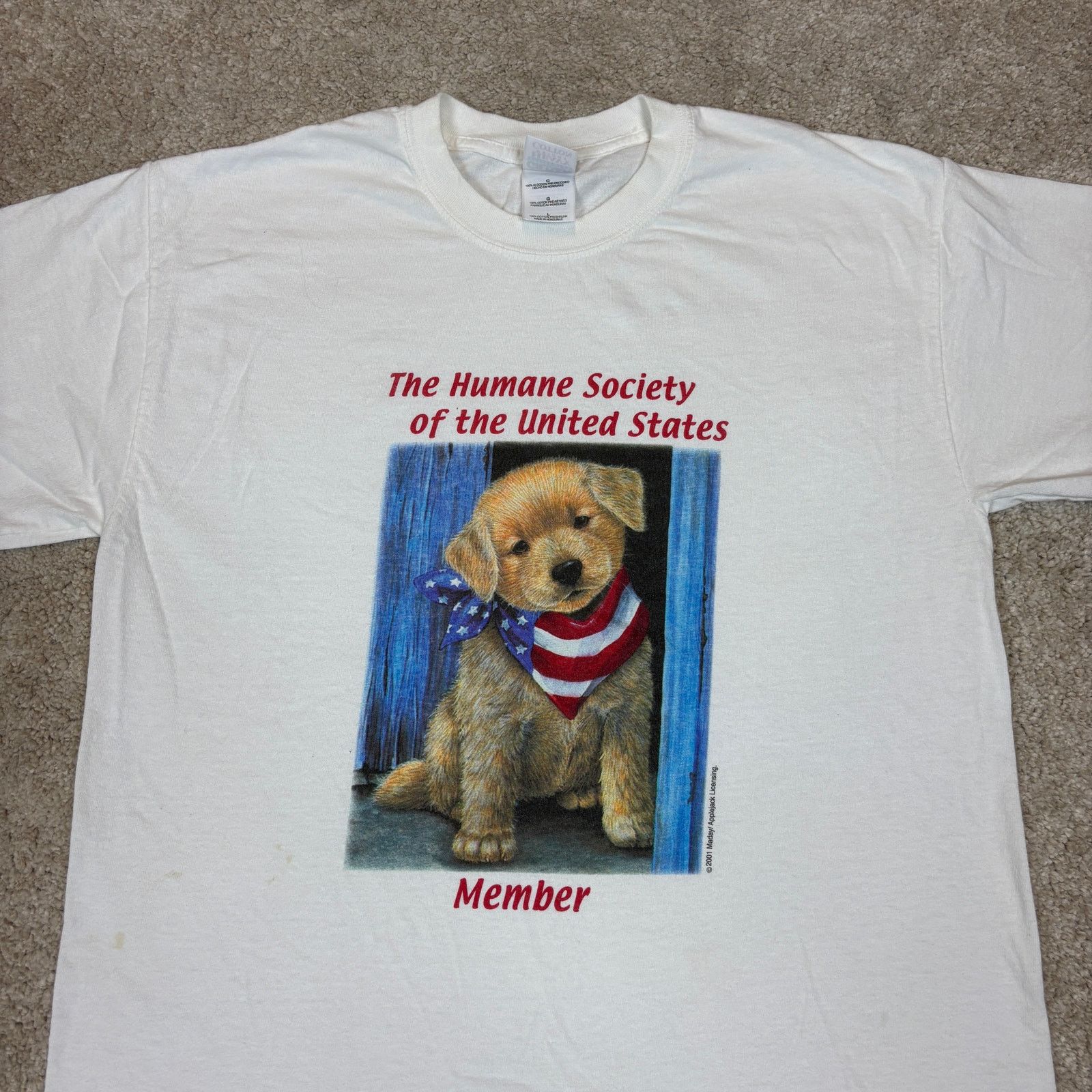 Gildan × Vintage Vintage 2001 Humane Society Member Dog Tee Shirt Men's Large Size US L / EU 52-54 / 3 - 2 Thumbnail
