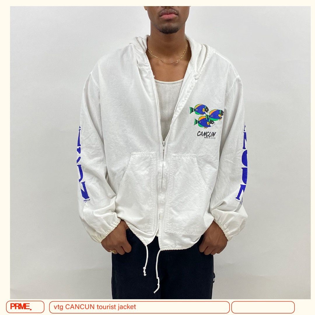 Japanese Brand × Vintage vintage 90s CANCUN MEXICO Tourist Big Spellout zip up jacket Size US L / EU 52-54 / 3 - 2 Thumbnail