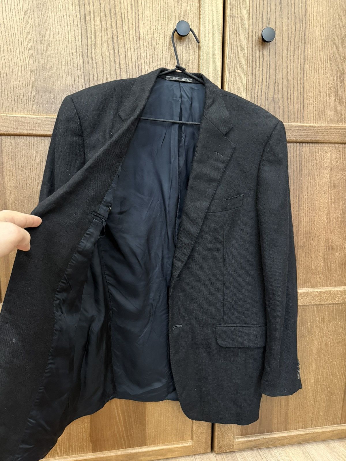 Corneliani Corneliani Pure Cashmere Black Blazer Two Button Size 40R - 8 Thumbnail