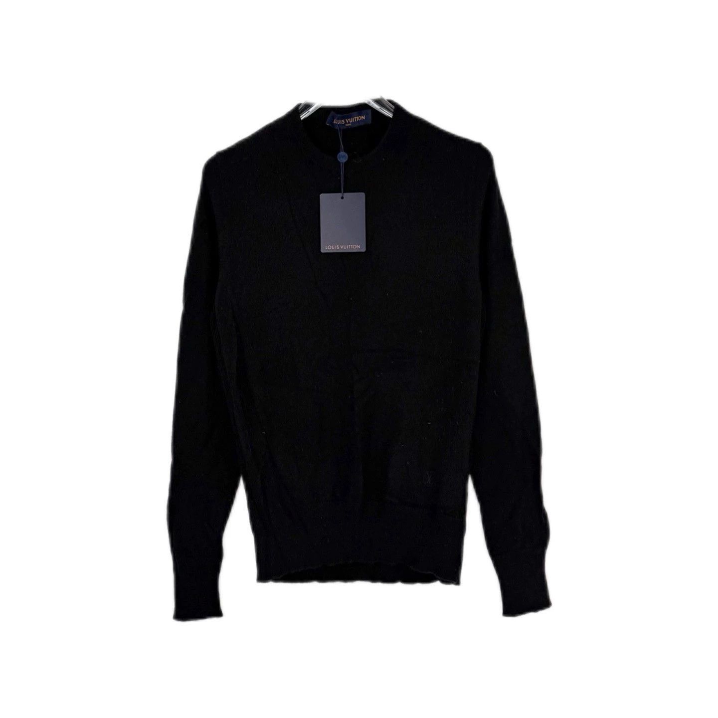 Louis Vuitton LV Black Logo Embroidered Cashmere Sweater XS - dmc Size US XS / EU 42 / 0 - 1 Thumbnail