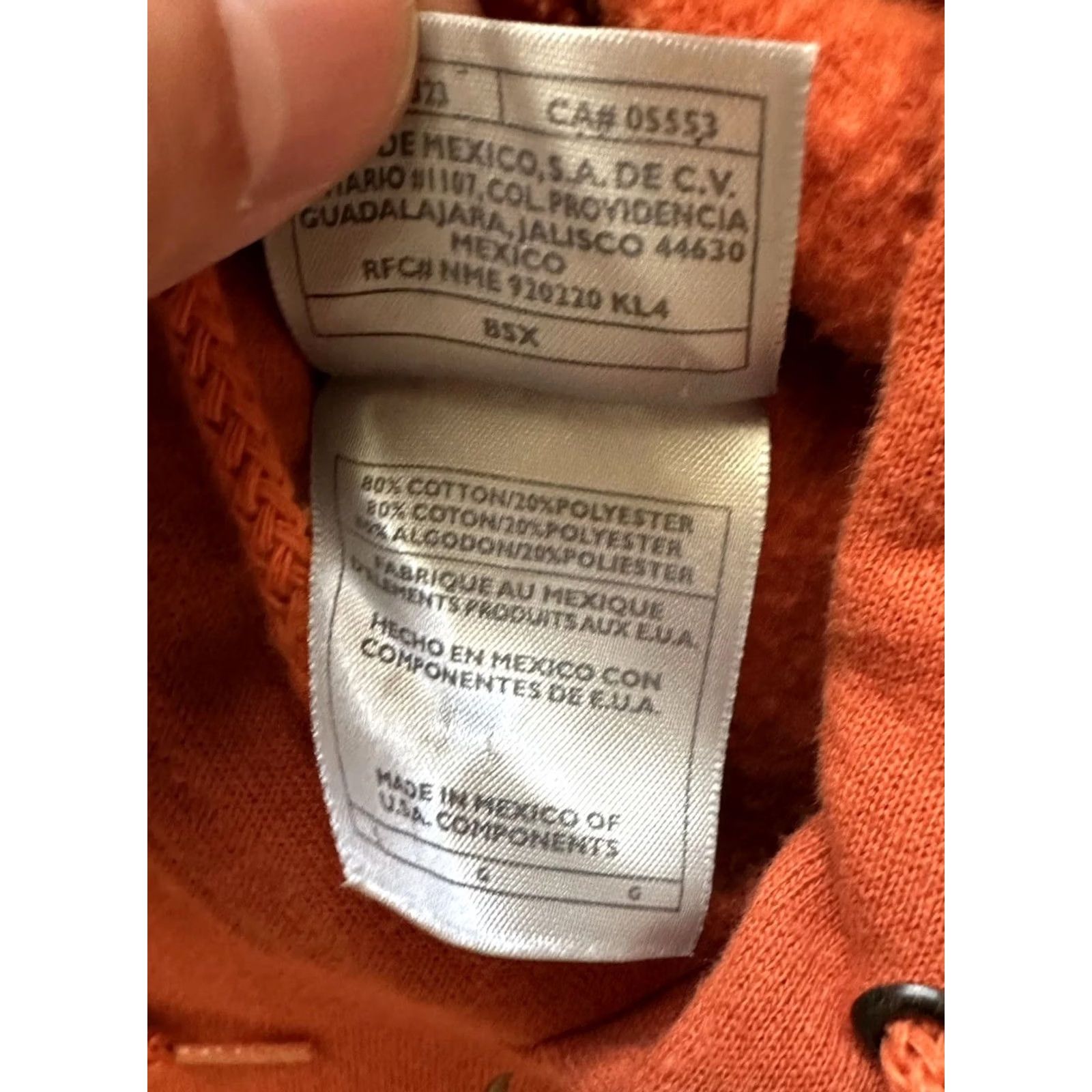 Nike VINTAGE Nike Center Swoosh Pullover Hoodie Mens L Orange 90s Retro Grunge Hip Hop Sports Logo Long Sleeve Drawstring Pocket Heavyweight Size US L / EU 52-54 / 3 - 5 Thumbnail