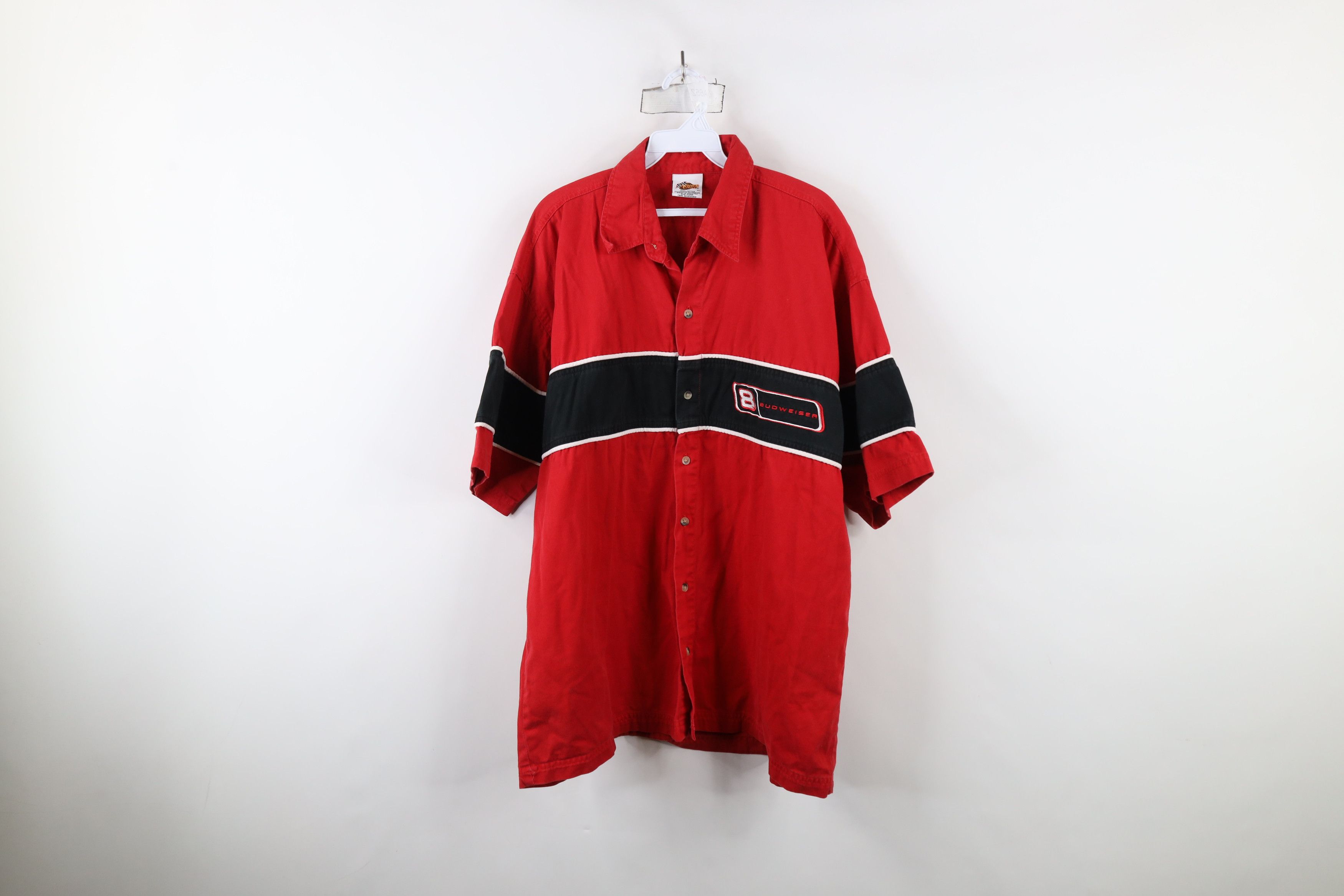 Vintage Vintage NASCAR Earnhardt Jr Pit Crew Mechanic Button Shirt Size US XL / EU 56 / 4 - 1 Thumbnail