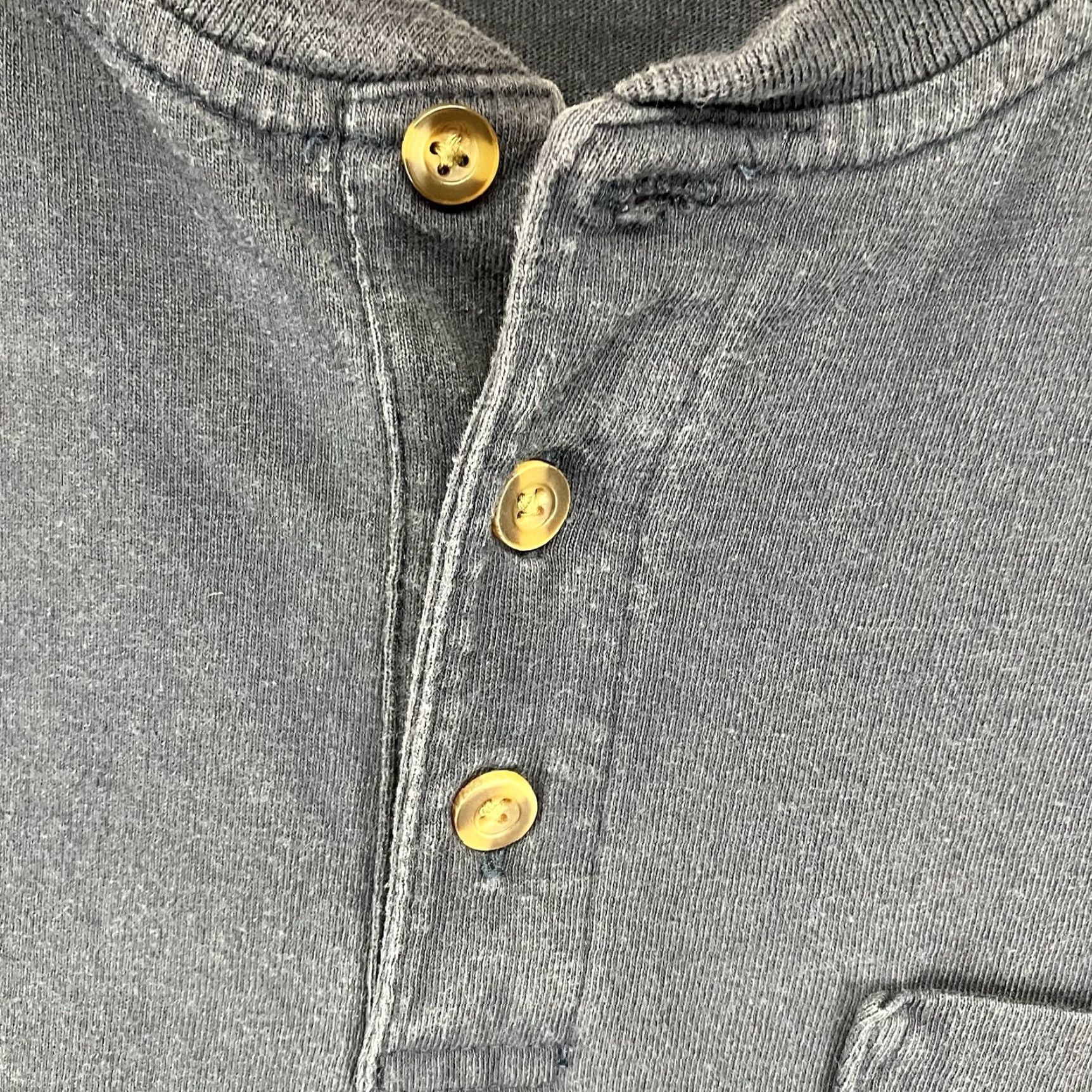 Carhartt Carhartt Mens Navy Large Long Sleeve Henley T-Shirt Heavy Cotton Regular Fit Pockets Logo Blue Size US L / EU 52-54 / 3 - 4 Thumbnail