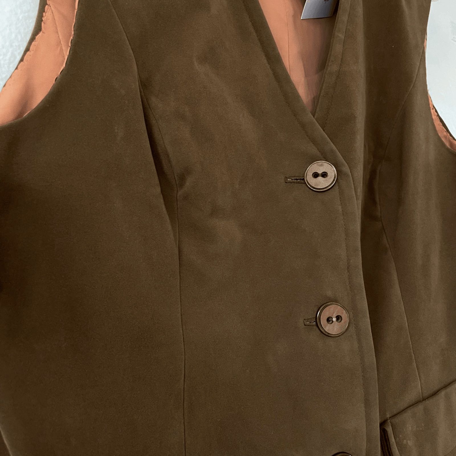 Vintage VTG Suede Vest | Frank Lee Brown Western | 60s Workwear Size US S / EU 44-46 / 1 - 2 Thumbnail