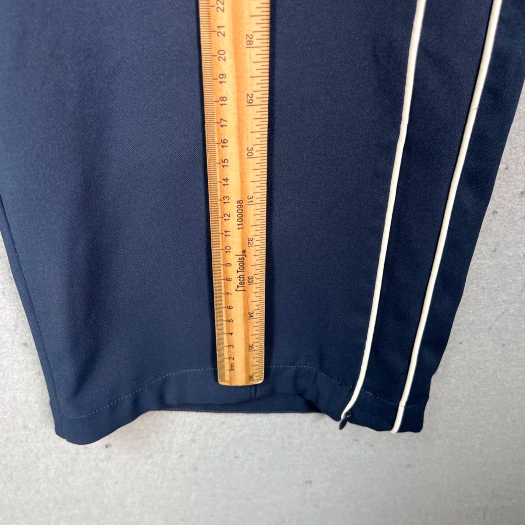 Abercrombie & Fitch Abercrombie & Fitch Mens XS Navy Cropped Wide-Leg Pants Striped White Size US 27 - 6 Thumbnail