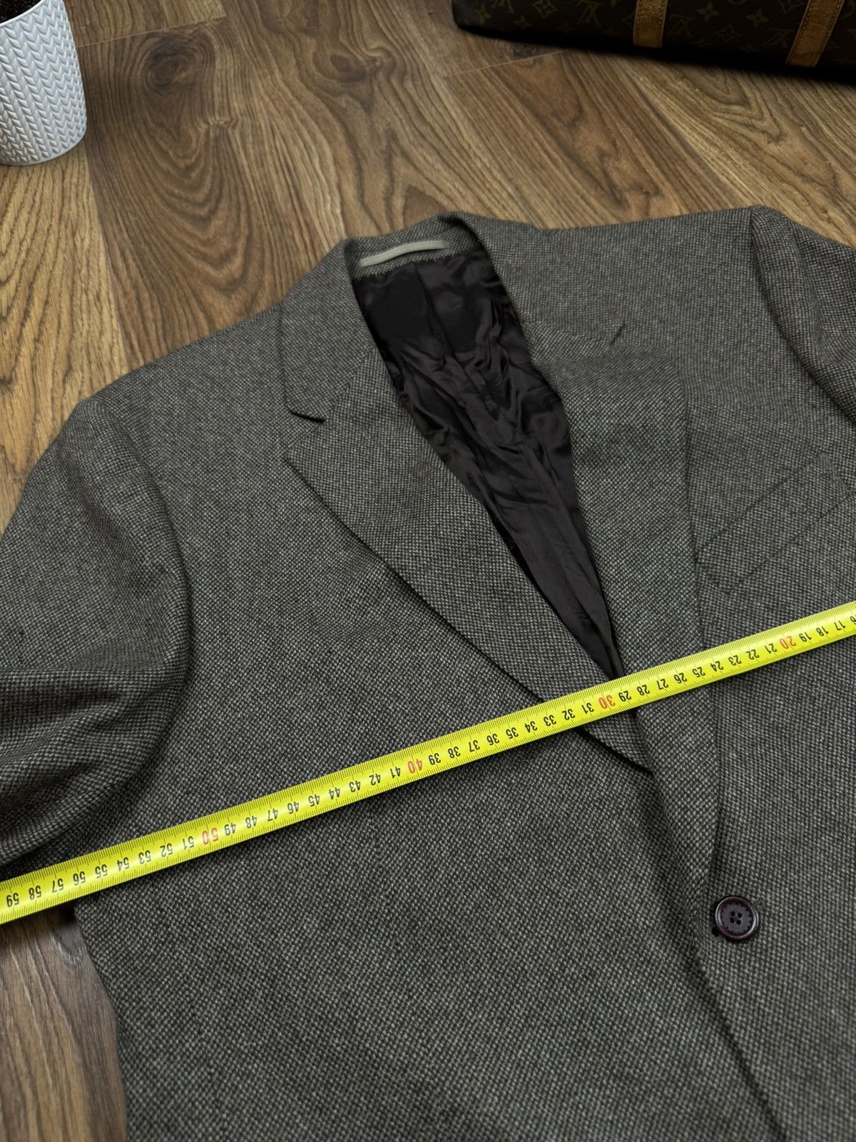 Burberry Vintage wool navy blazer Burberry original luxury item Size 54L - 5 Thumbnail