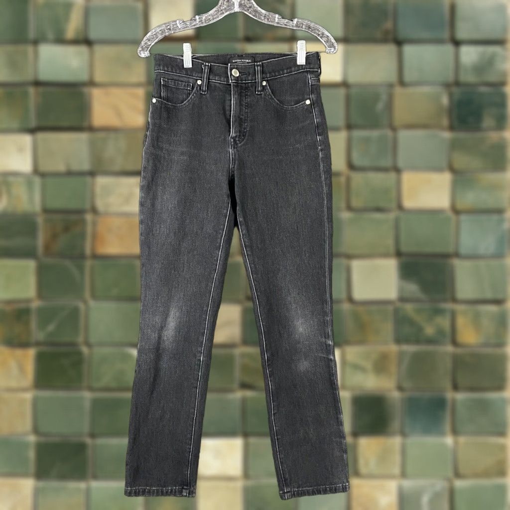 Banana Republic BANANA REPUBLIC Premium Denim High Rise Slim Jeans Black Women’s 26 Size 26" / US 2 / IT 38 - 1 Thumbnail