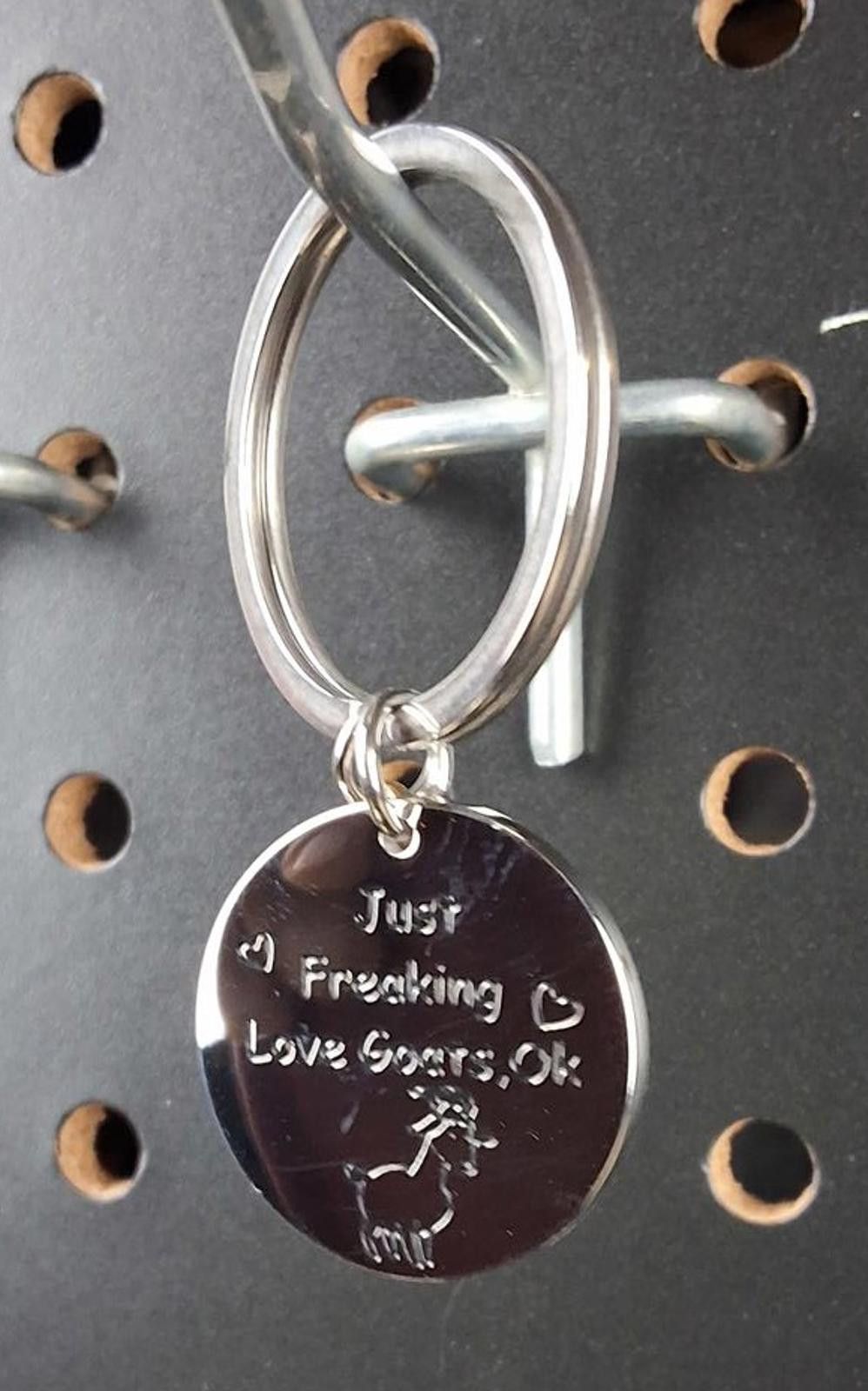 Genetic Manipulation Shinichiro Kuriya Fun Goat Lover Keychain with Heart Charm - Unique Gift! Size ONE SIZE - 2 Thumbnail