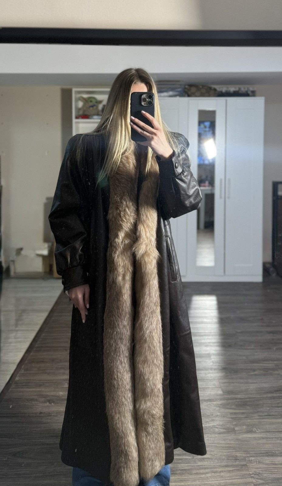 Other Vintage TIBOR Leather Coat Genuine Raccoon Fur Lambskin New Size M / US 6-8 / IT 42-44 - 1 Thumbnail