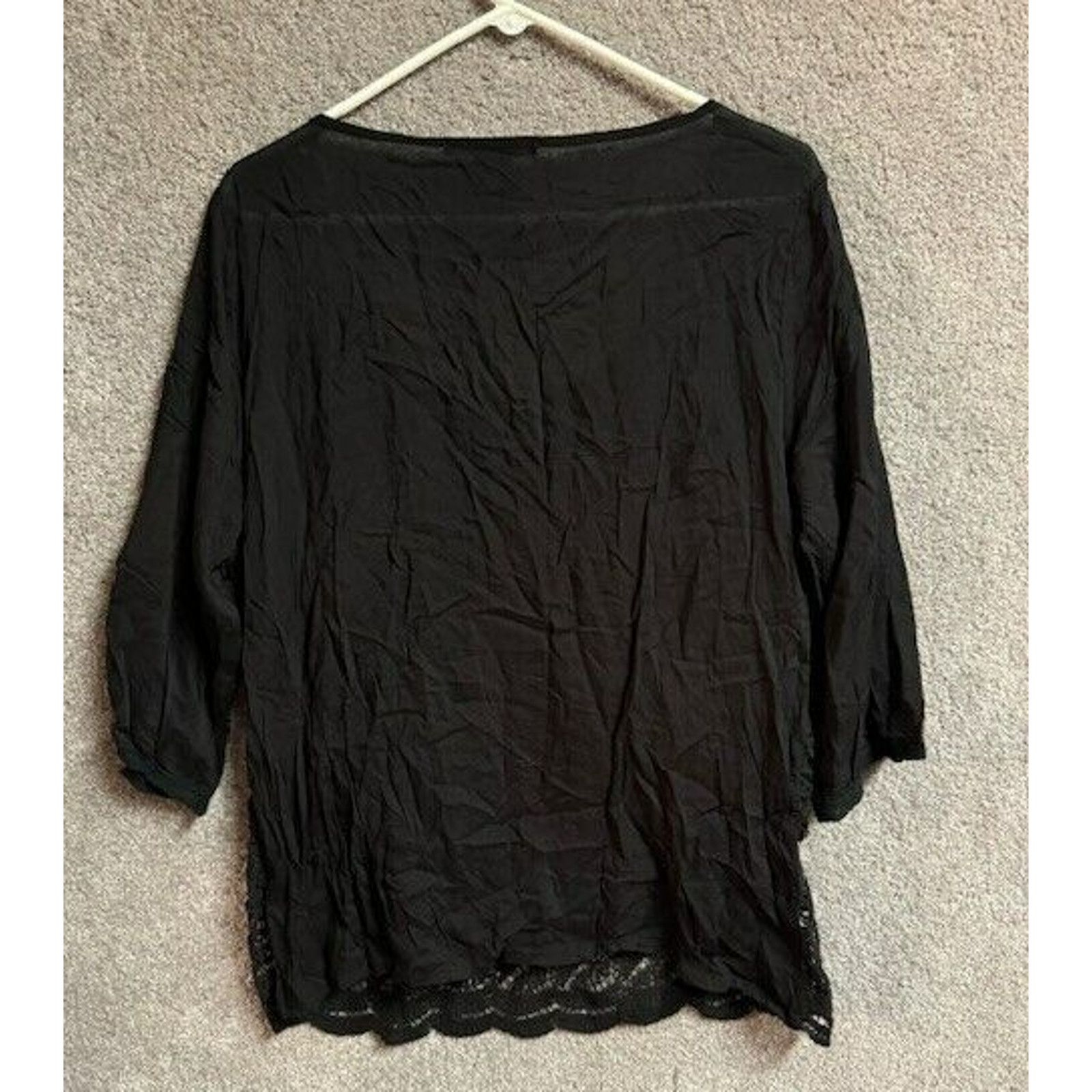 Other 90s Y2K Top Womens XL Boho Lace Floral Romantic Whimsigoth Size XL / US 12-14 / IT 48-50 - 2 Thumbnail