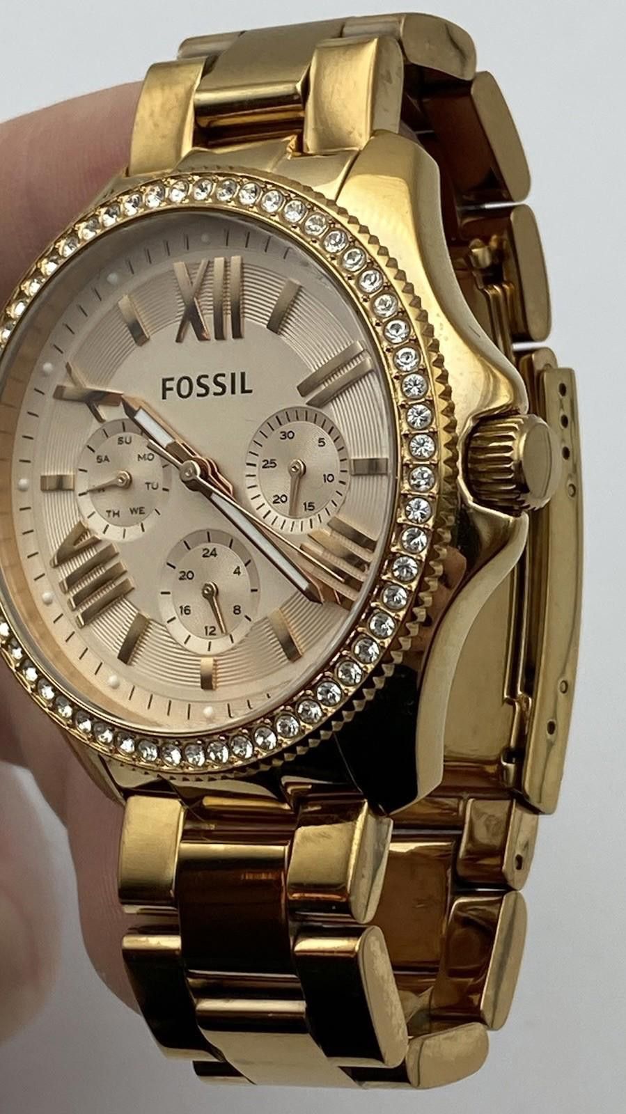 Fossil Fossil AM4483 Cecile Stainless Steel Rose Gold Dial Watch Size ONE SIZE - 3 Thumbnail