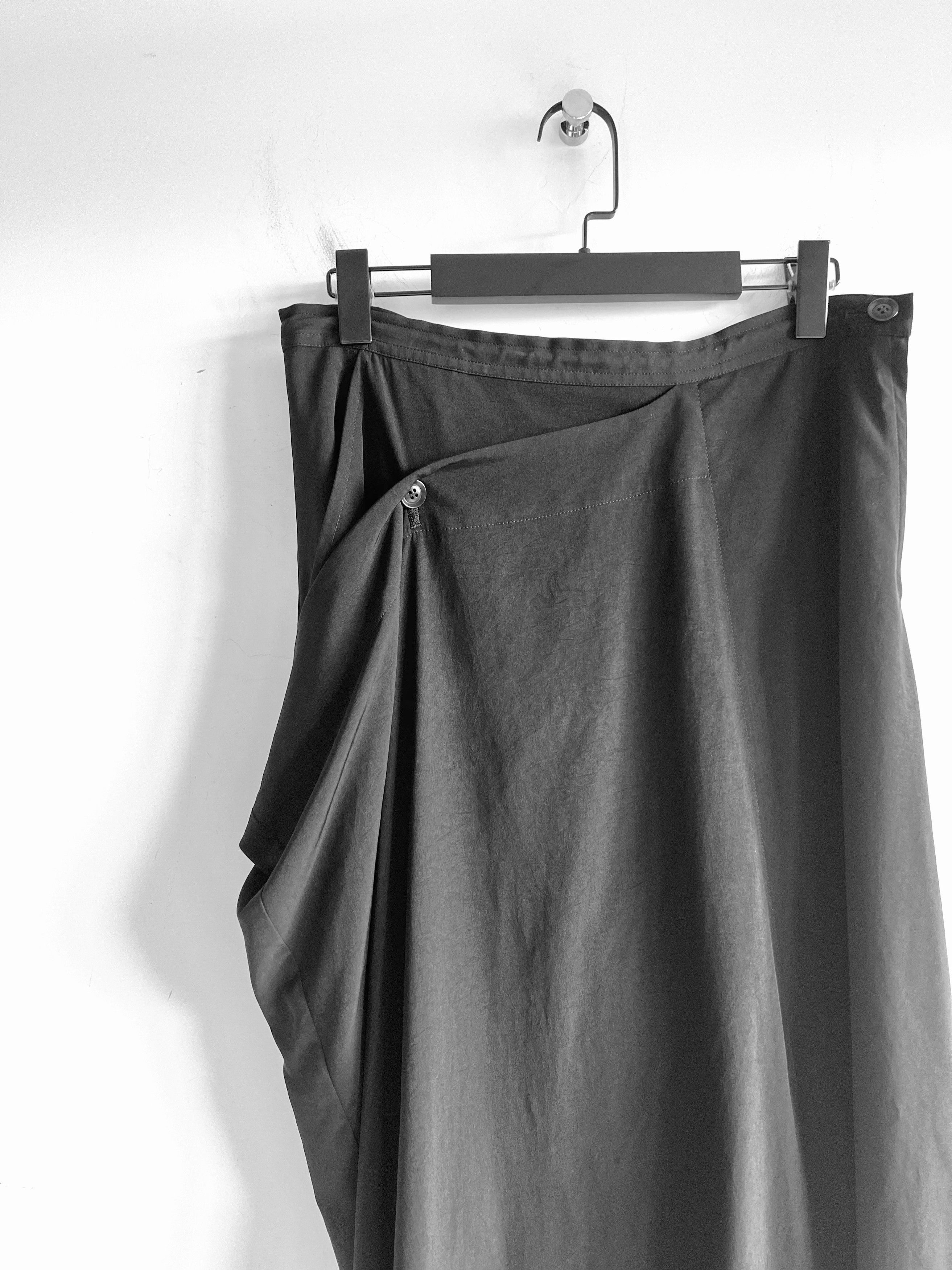 Yohji Yamamoto Yohji Yamamoto Y's - DE CHINE Asymmetrical Draped Long Skirt Size 30" / US 8 / IT 44 - 3 Thumbnail