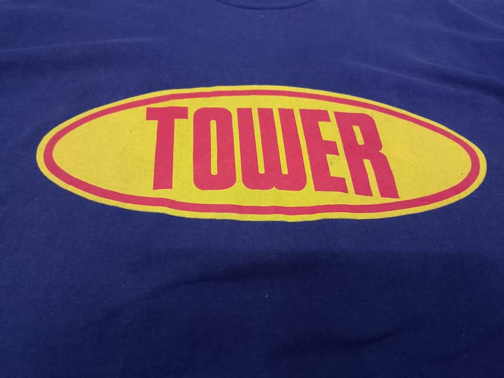 Band Tees VINTAGE 90s TOWER RECORD TEE OLD LABELS MUSIC Size US XL / EU 56 / 4 - 3 Thumbnail
