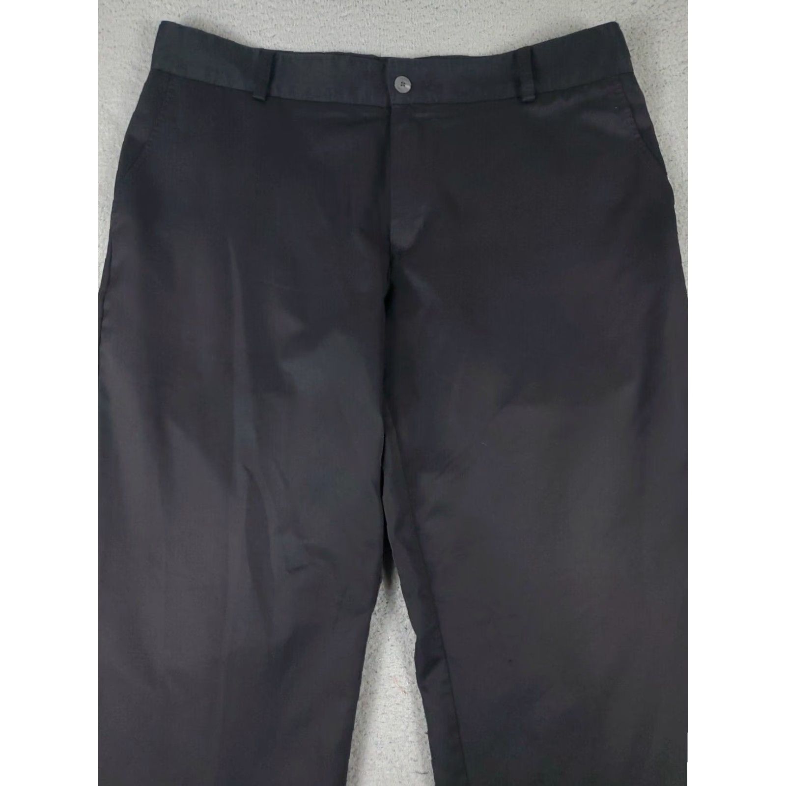 Adidas Adidas Pants Mens 38x32 Black Chino Flat Front Casual Golf Trousers Size US 38 / EU 54 - 2 Thumbnail