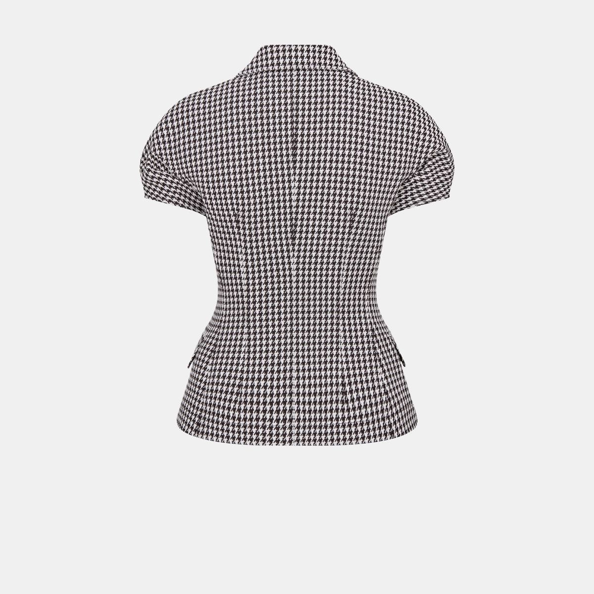 Dior o1bcso1str0225 Jacket with Puff Sleeves in Black/White Size L / US 10 / IT 46 - 2 Thumbnail