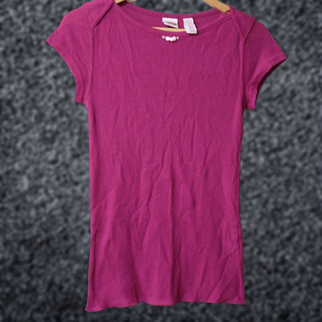 Vintage Nwot! CRB Waffle Knit Top Purple Lightweight Juniors L #H6-44 Shirt Women Preschool? Size L / US 10 / IT 46 - 1 Thumbnail