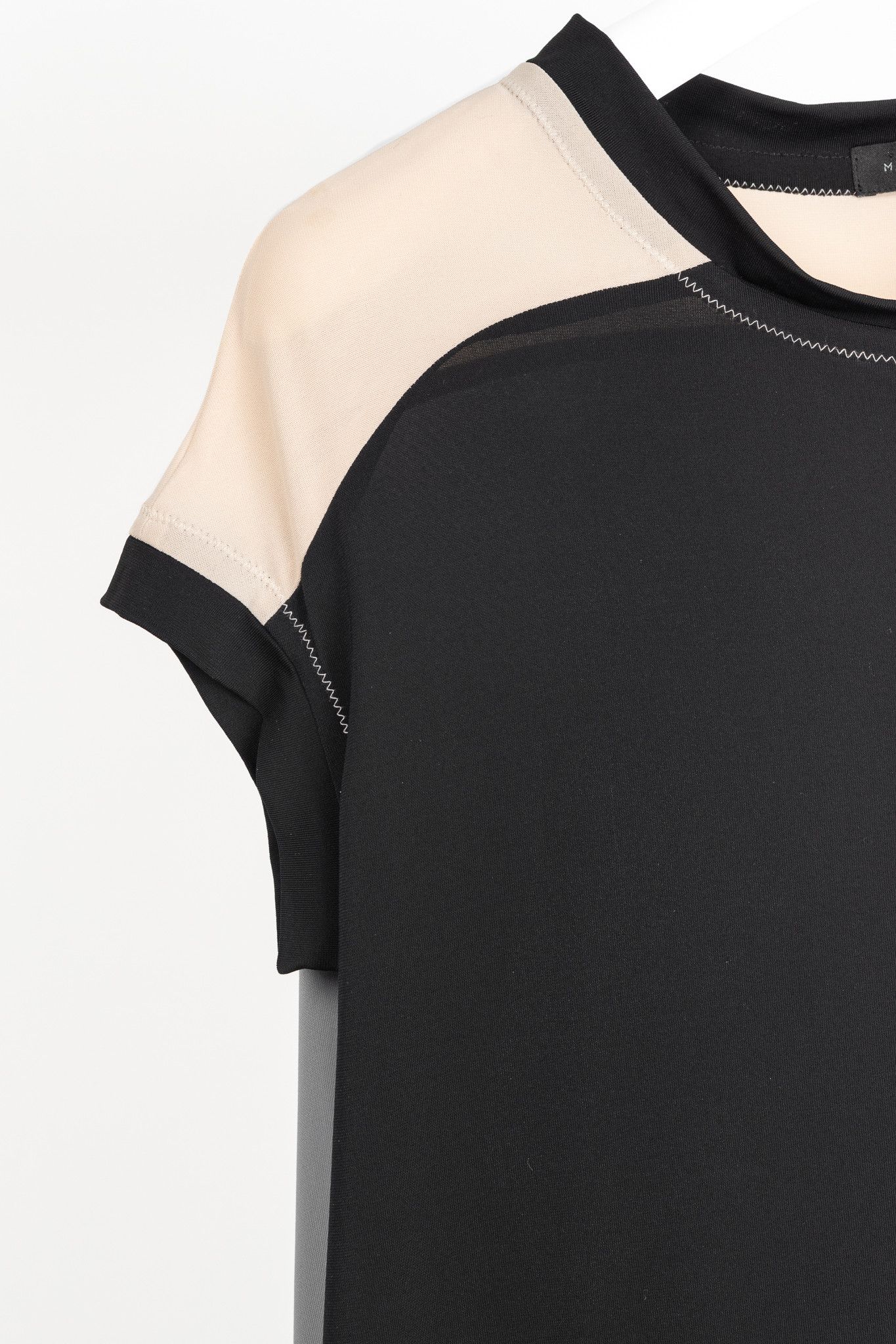 Marie Saint Pierre Marie Saint Pierre Black & Grey Colourblock Jersey Tunic Size S / US 4 / IT 40 - 5 Thumbnail