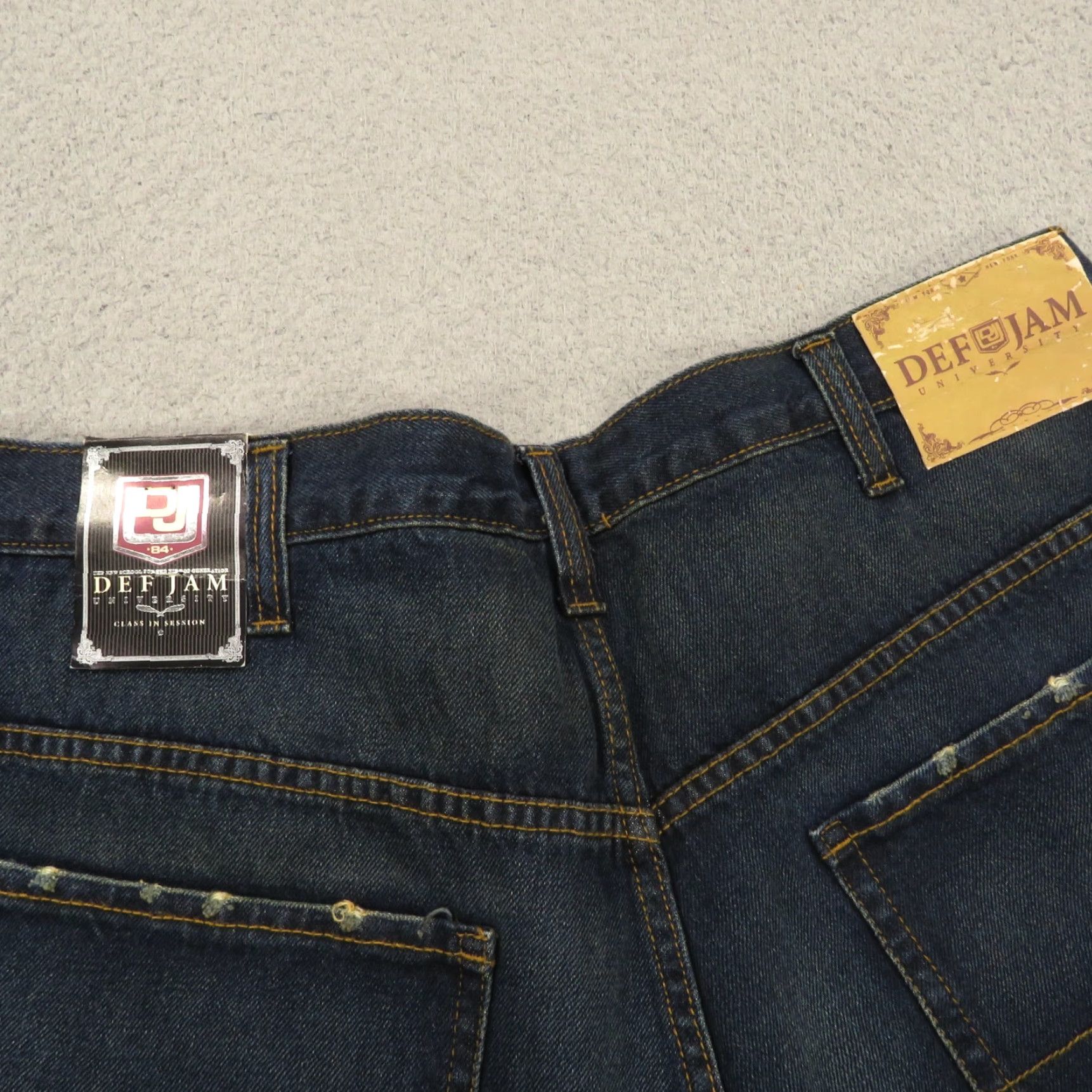 Vintage VINTAGE Def Jam Jeans Men Baggy 36 34 Inseam 10" Leg Opening 90s Grunge Y2K Denim Wide-Leg Skater Embroidered Logo Pipes DMX Jeezy DMX Size US 36 / EU 52 - 6 Thumbnail