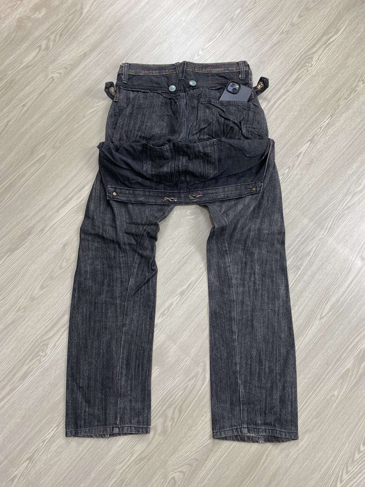 Number (N)ine 🇯🇵2000s Breathmint Double Waist Punk Multipocket Y2K Jeans Size US 29 - 21 Thumbnail