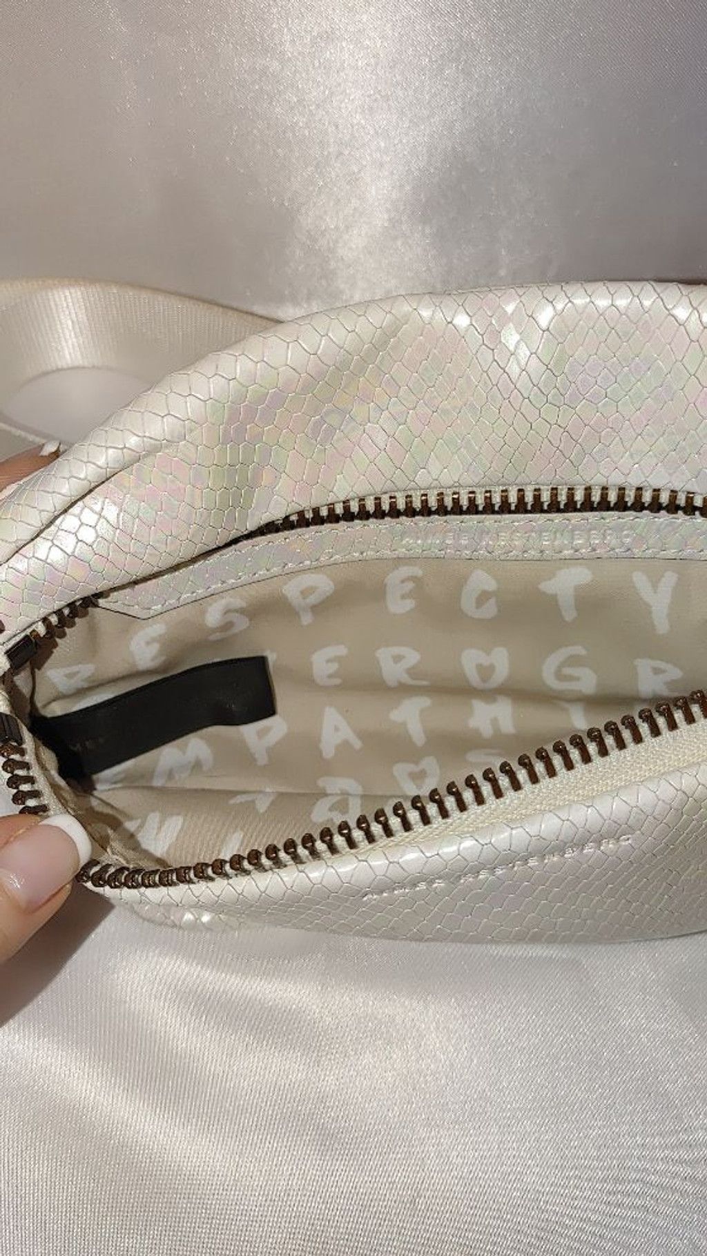 The Unbranded Brand Aimee Kestenberg Milan Convertible BeltBag Holographic White Size ONE SIZE - 7 Thumbnail