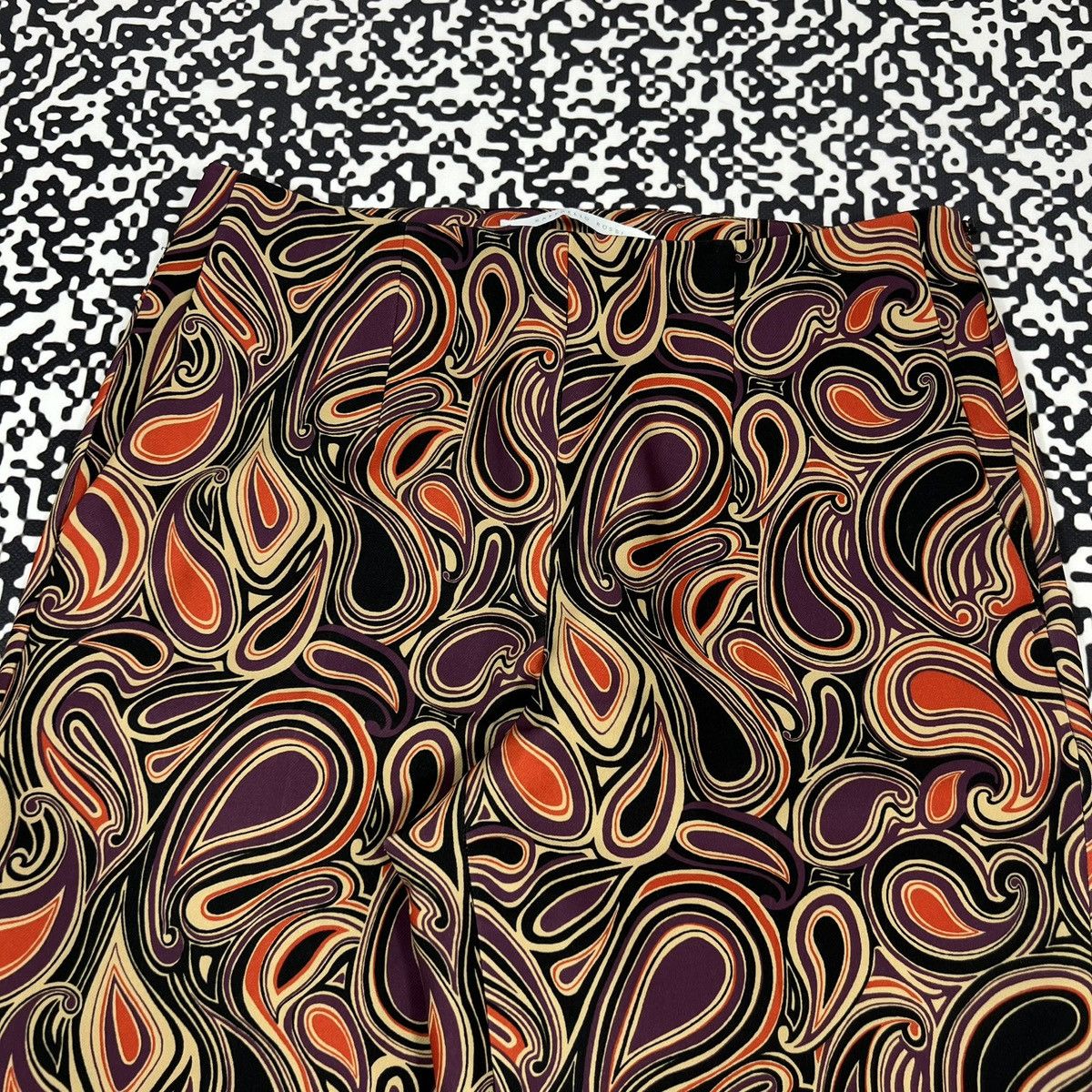 Vintage Raffaello Rossi Paisley Abstract Print Luxury Style Pants Size 27" / US 4 / IT 40 - 4 Thumbnail