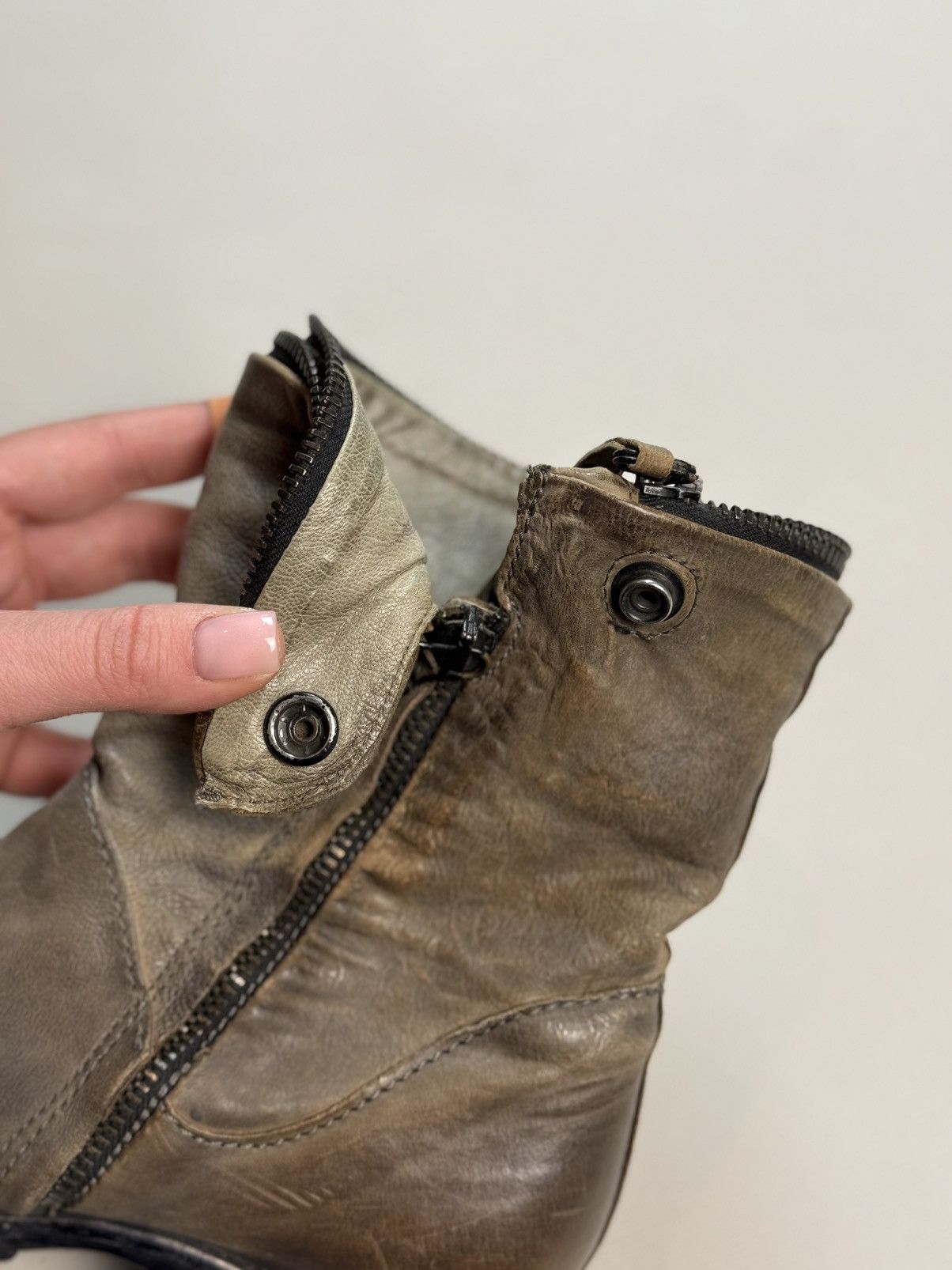 A.S.98 A.S. 98 Airstep Avant-Garde Leather Combat Boots Shoes Size US 7 / IT 37 - 23 Thumbnail