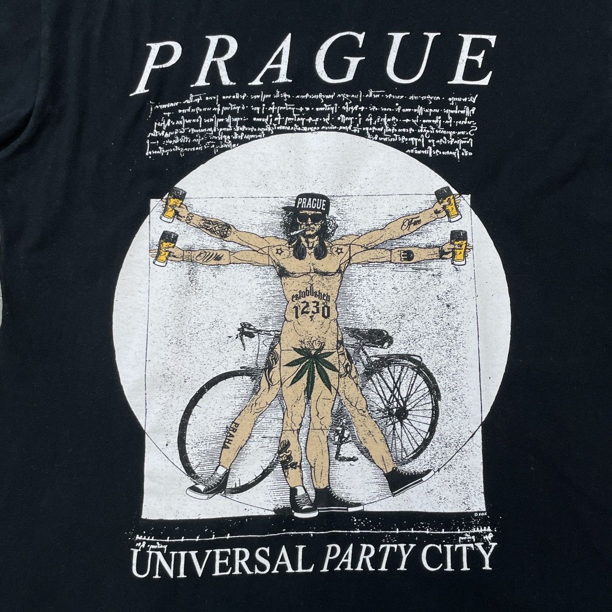 Fox Racing × Vintage Vintage FOX Prague Universal Party City T-Shirt Size M Size US M / EU 48-50 / 2 - 5 Thumbnail