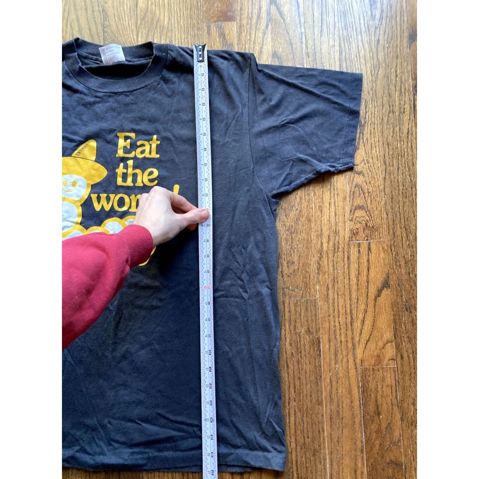 Hanes VINTAGE Mezcal Eat The Worm T Shirt XL Black Hanes USA Men Short Sleeve Crew Neck Graphic Print 80s Size US XL / EU 56 / 4 - 6 Thumbnail