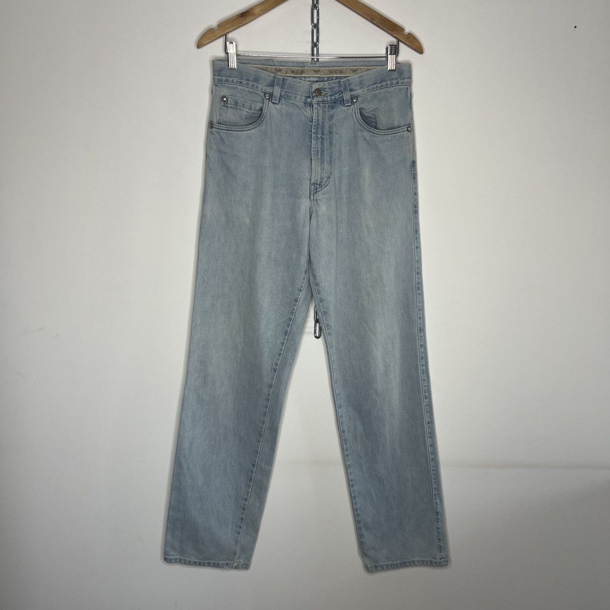 MCM × Vintage Vintage MCM Blue Denim Pants Trousers Size US 33 - 2 Thumbnail