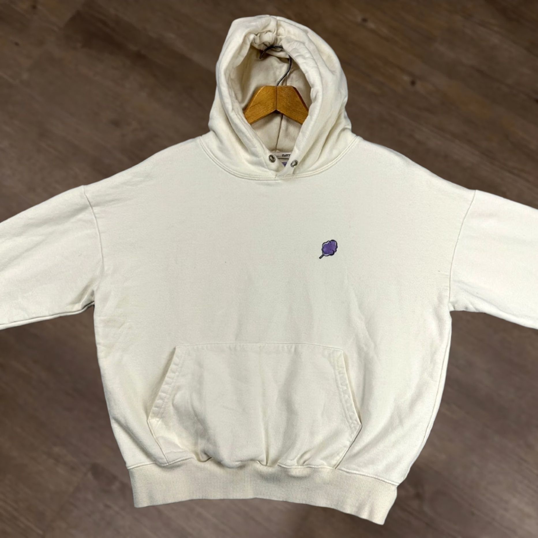 Logo 7 Clotty CC Hoodie Sweatshirt Mens Small Beige Pullover Pocket Logo Hoodie Pullover Casual Outdoor Walking Comfort Long Sleeve Size US S / EU 44-46 / 1 - 1 Thumbnail