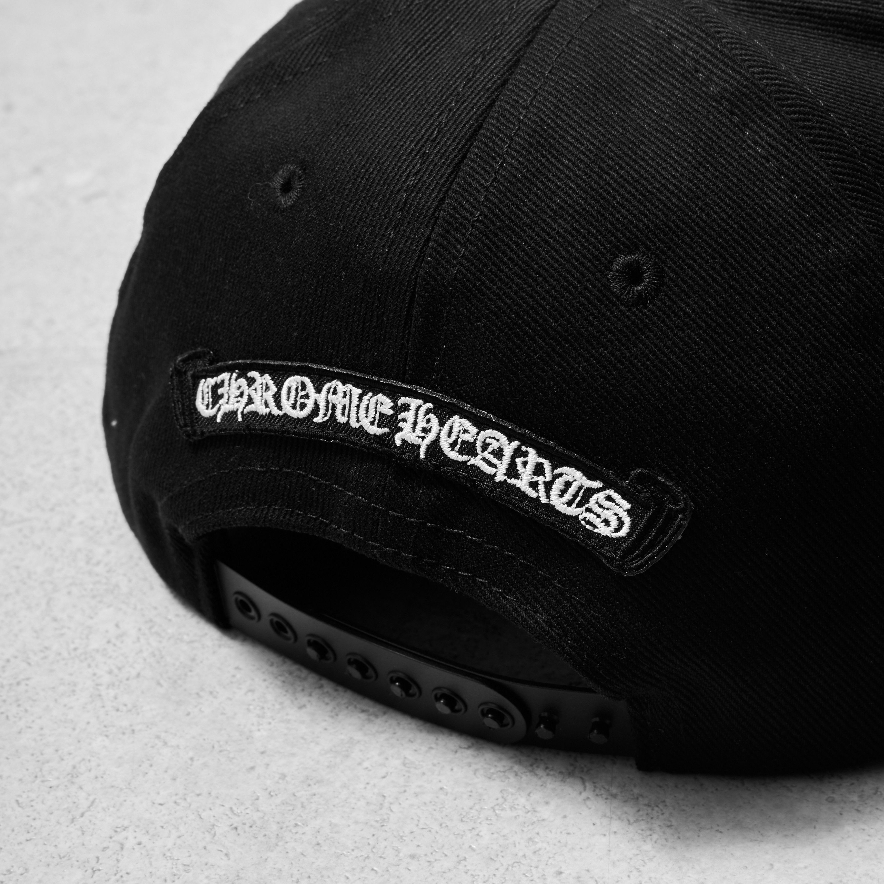 Chrome Hearts CHROME HEARTS Vertical Logo Hat Black Denim Size ONE SIZE - 7 Thumbnail