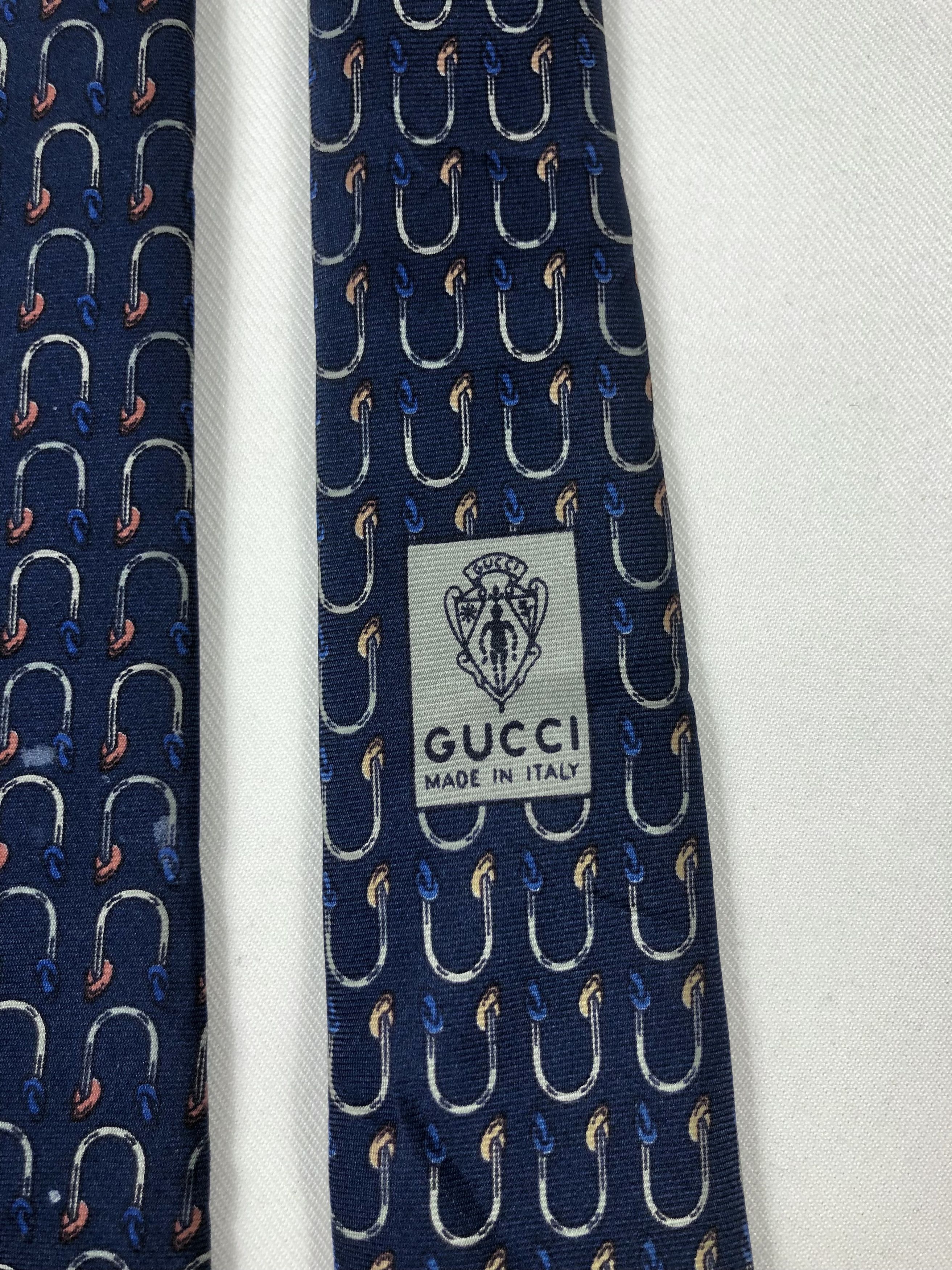 Gucci Rare Vintage Gucci Silk Tie Made in Italy Size ONE SIZE - 6 Thumbnail