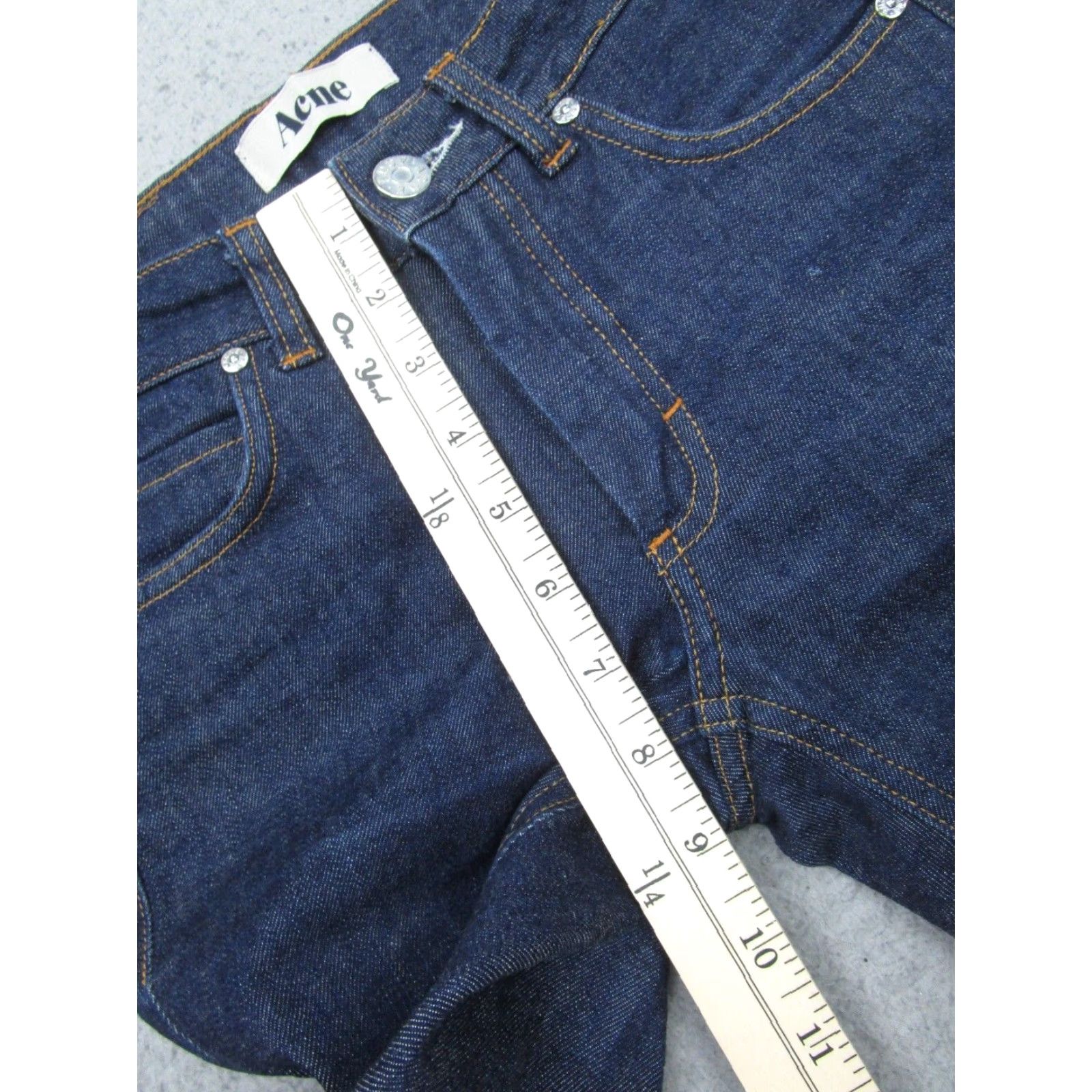 Denime Acne Jeans Women's 25 Blue Skinny Slim Low Rise Denim Pants Size 25" / US 0 / IT 36 - 7 Thumbnail