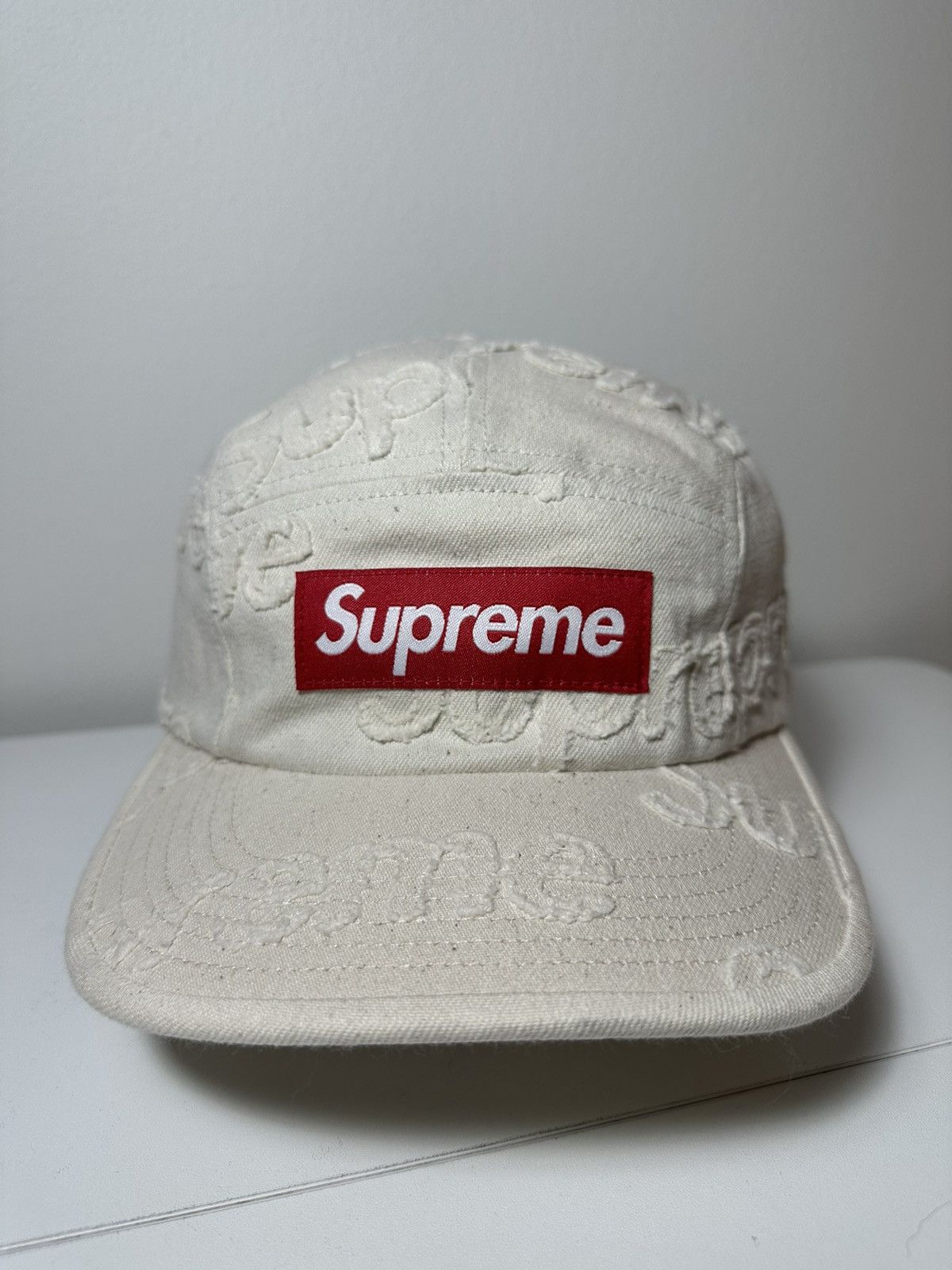 Supreme Supreme Lasered Denim Camp Cap Size ONE SIZE - 1 Thumbnail