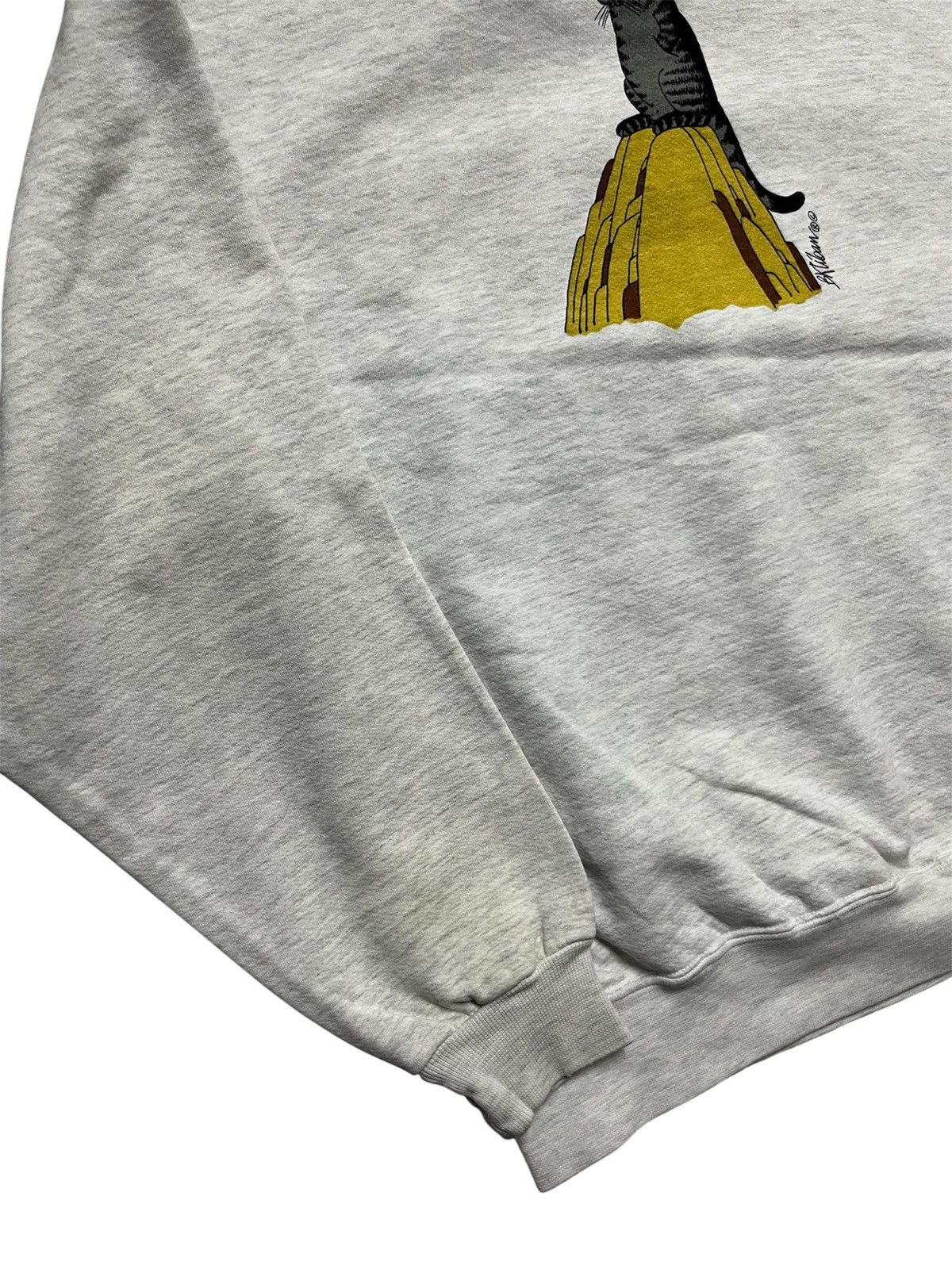 Vintage 90s Bkliban Hawaii Hiking Cat Crewneck Sweatshirt Size US M / EU 48-50 / 2 - 9 Thumbnail