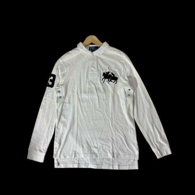 Polo Ralph Lauren × Vintage Polo Ralph Lauren Big Pony White Rugby Size US L / EU 52-54 / 3 - 1 Thumbnail