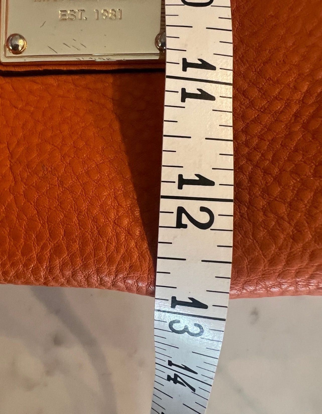 Michael Kors Michael Kors Orange Gold Studded Hobo Leather Bag Purse Size ONE SIZE - 3 Thumbnail