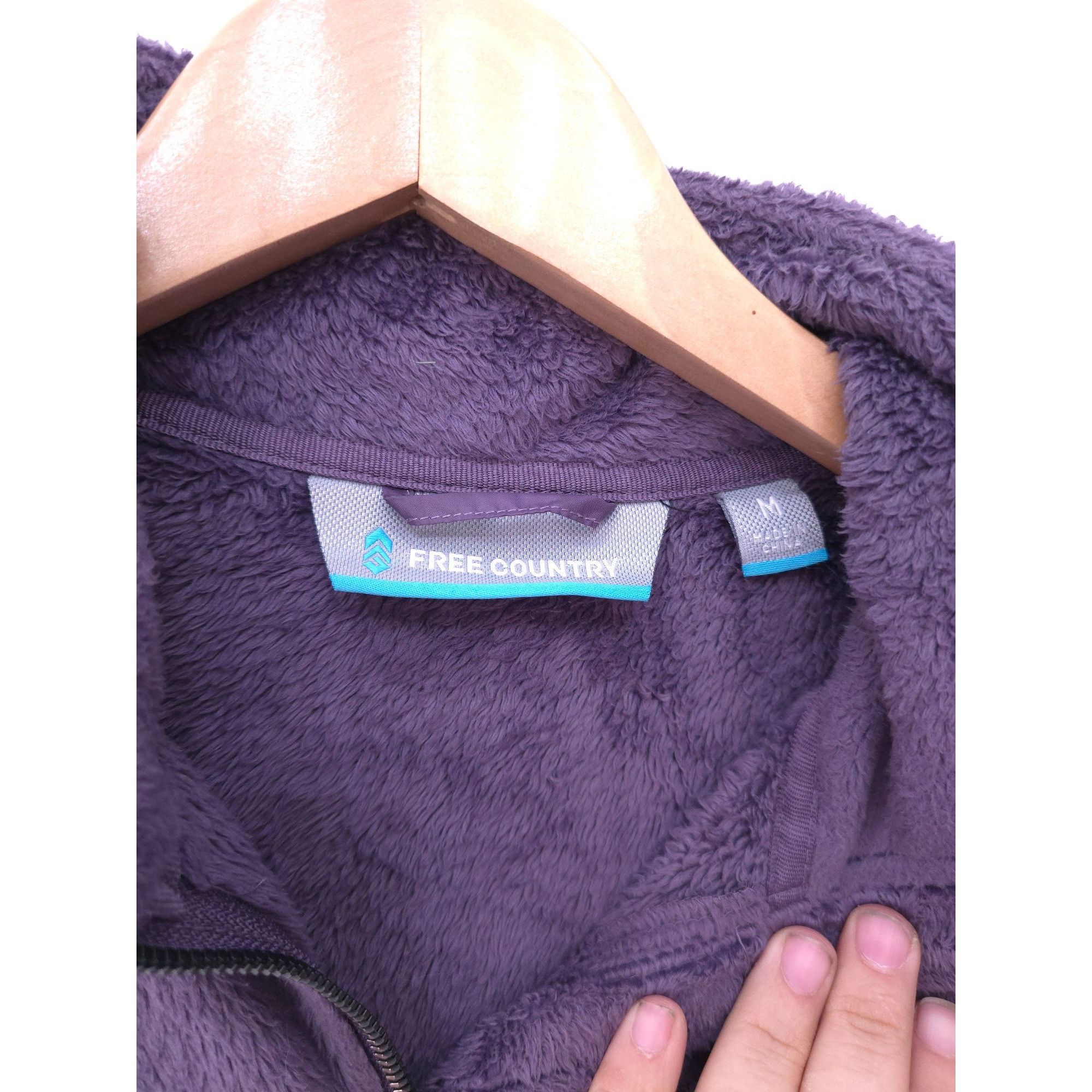 Free Country Free Country Women's Medium Purple Fleece Zip-Up Jacket Size M / US 6-8 / IT 42-44 - 2 Thumbnail