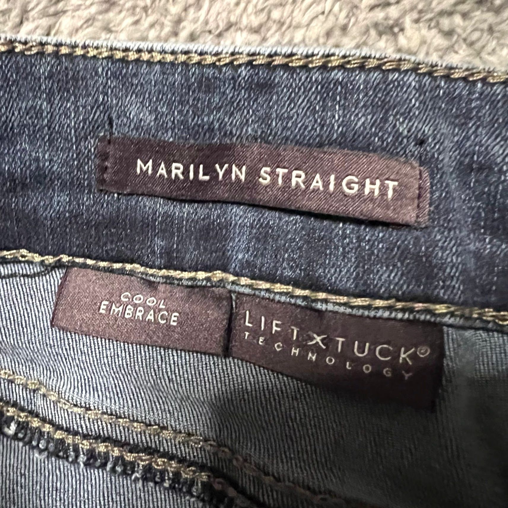 NYDJ NYDJ Jeans Womens 14 Tall Marilyn Straight High Rise Crop Blue 34x26 Tall Womens Jeans Size 36" / US 14 / IT 50 - 6 Thumbnail