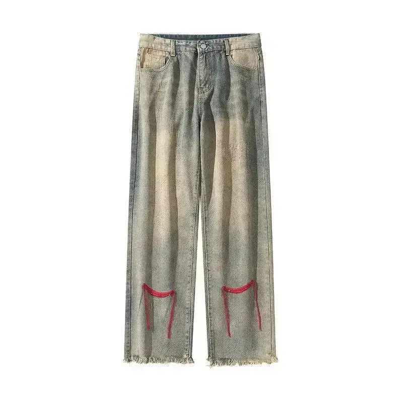Japanese Brand High street straight leg loose jeans Size US 32 / EU 48 - 5 Thumbnail