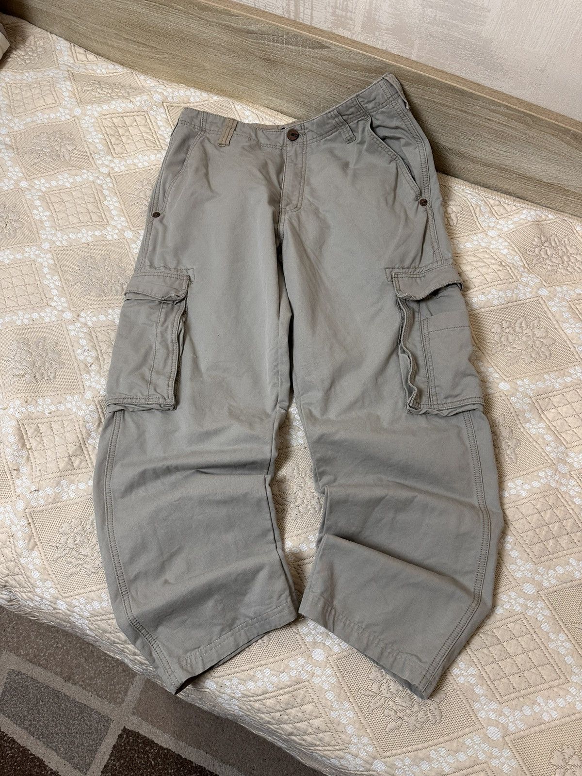 Quiksilver 🔥 Quiksilver Big Logo Rap Y2K Cargo Pants Denim Jeans Chino Size US 34 / EU 50 - 3 Thumbnail