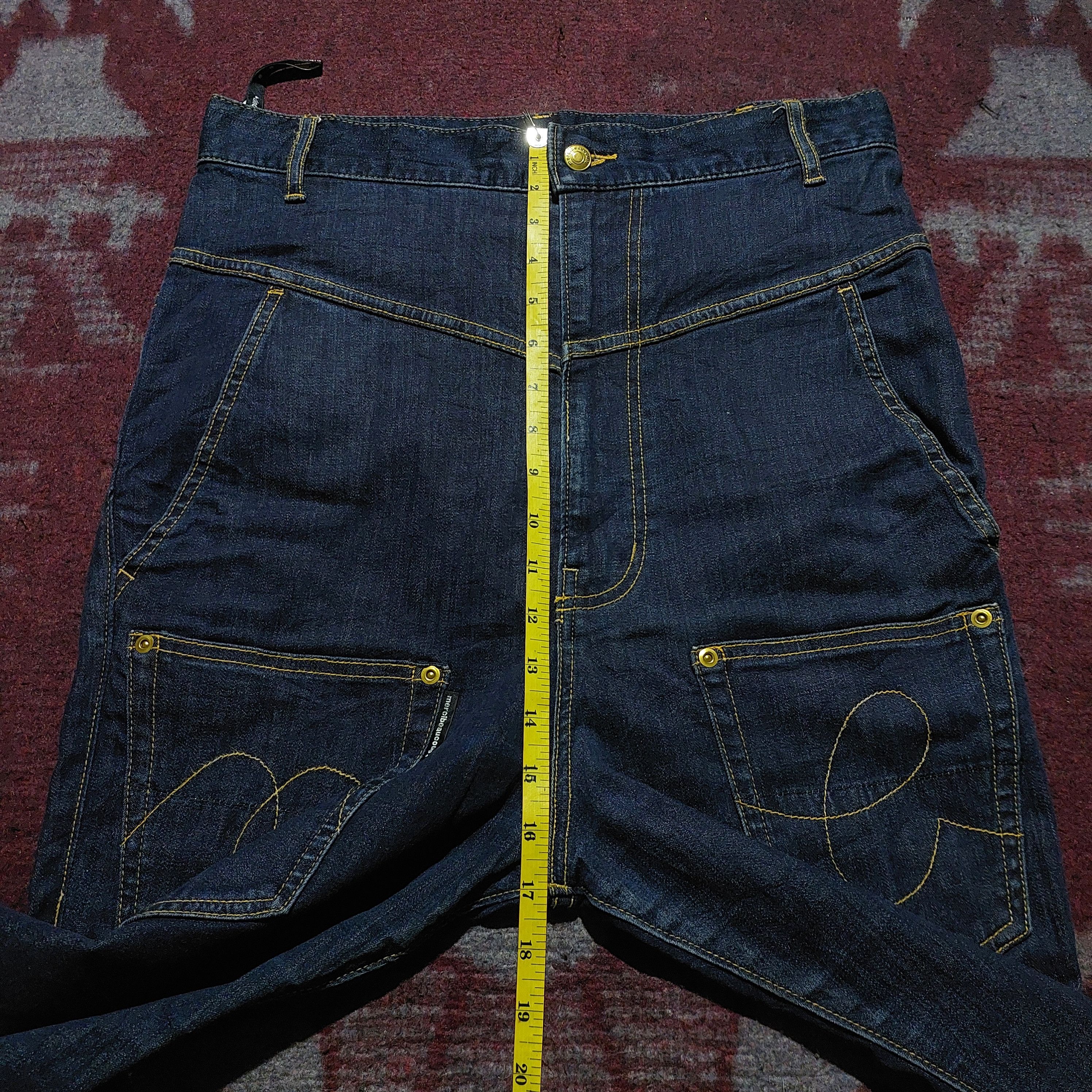 mercibeaucoup Mercibeaucoup Japan drop crotch front pocket denim jeans Size US 32 / EU 48 - 18 Thumbnail