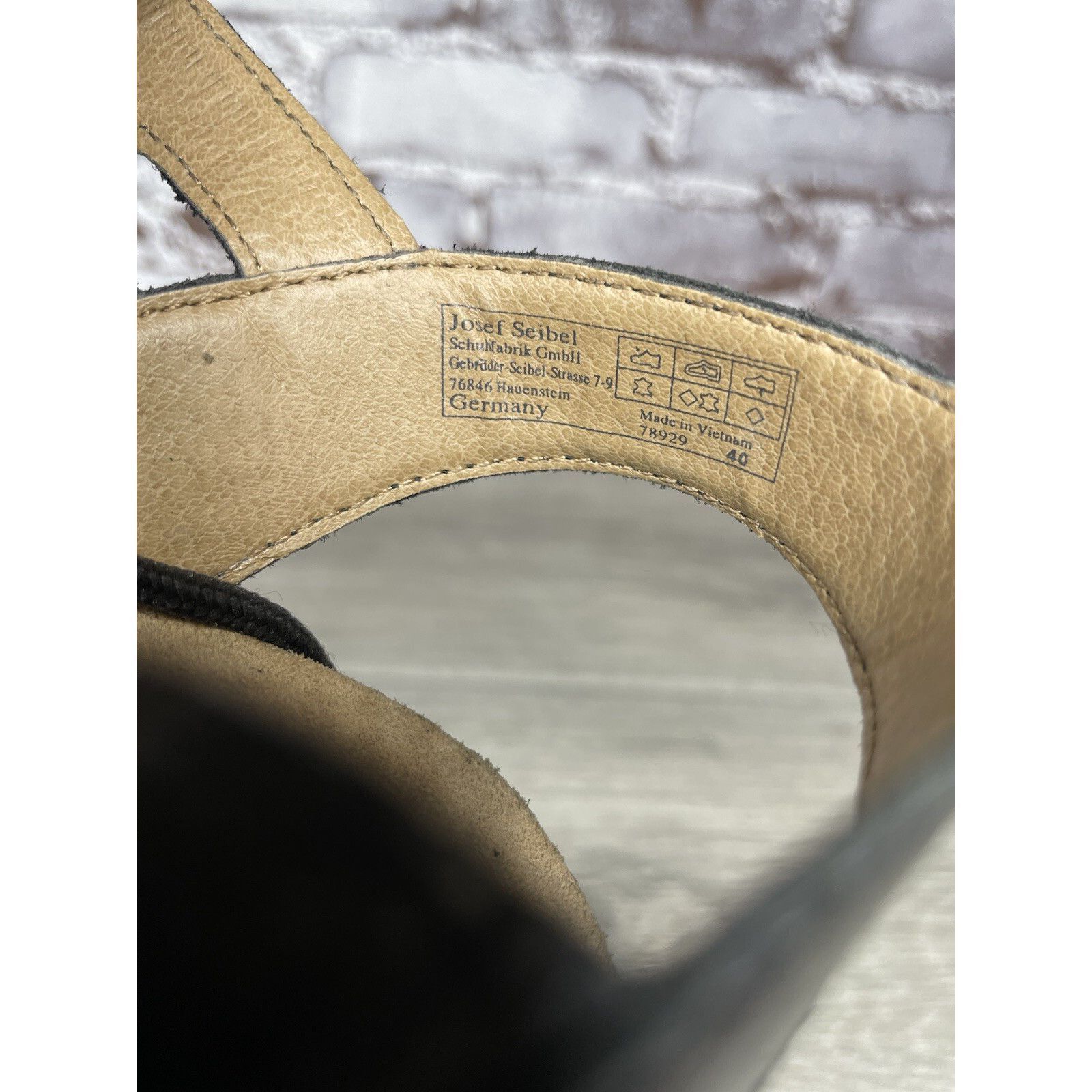 JOSEF SEIBAL Josef Seibel Ruth 29 Black Leather Casual Lace Heel Sandals Size US 9.5 / IT 39.5 - 10 Thumbnail